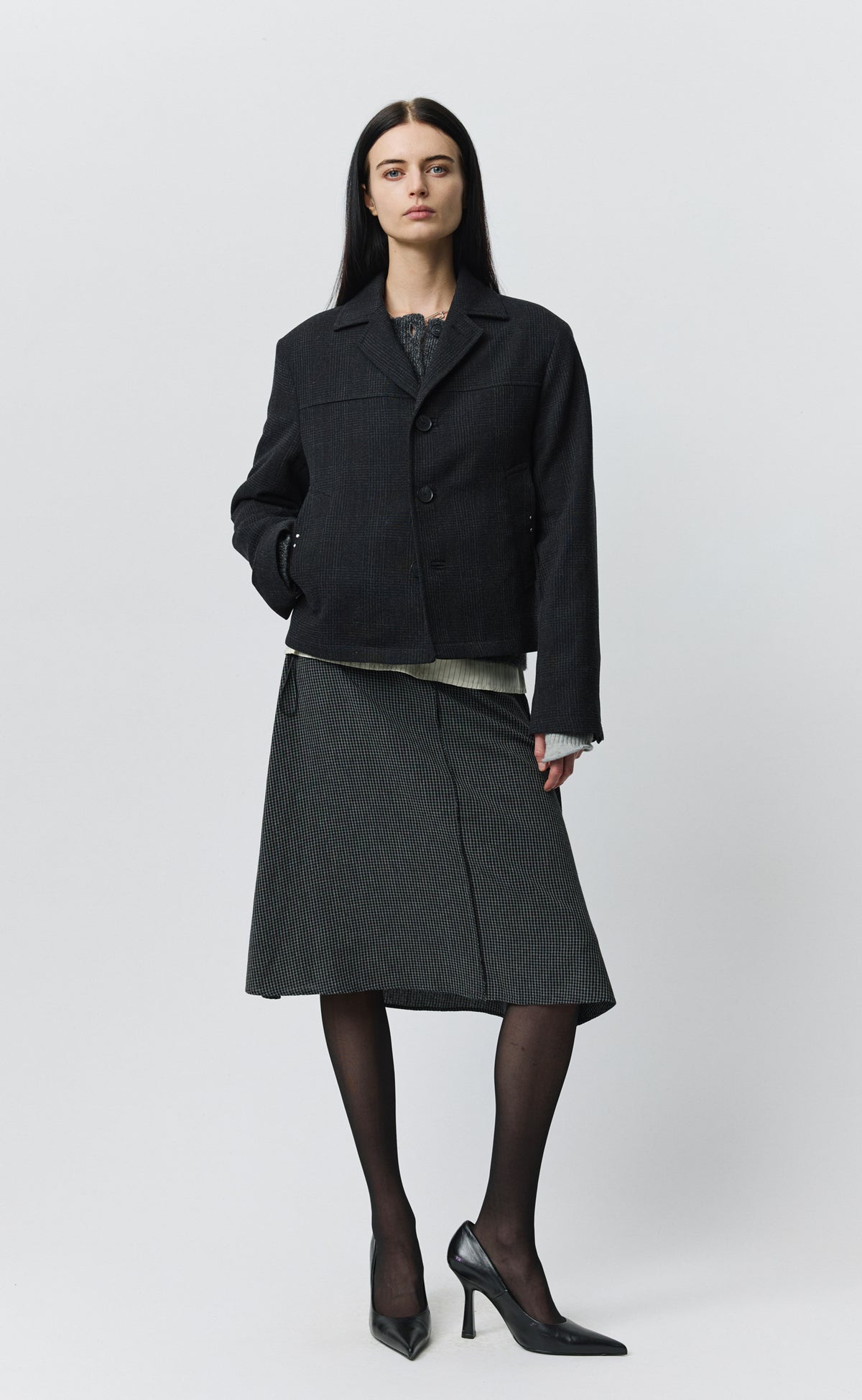 Province Jacket - Anthracite Glen Check