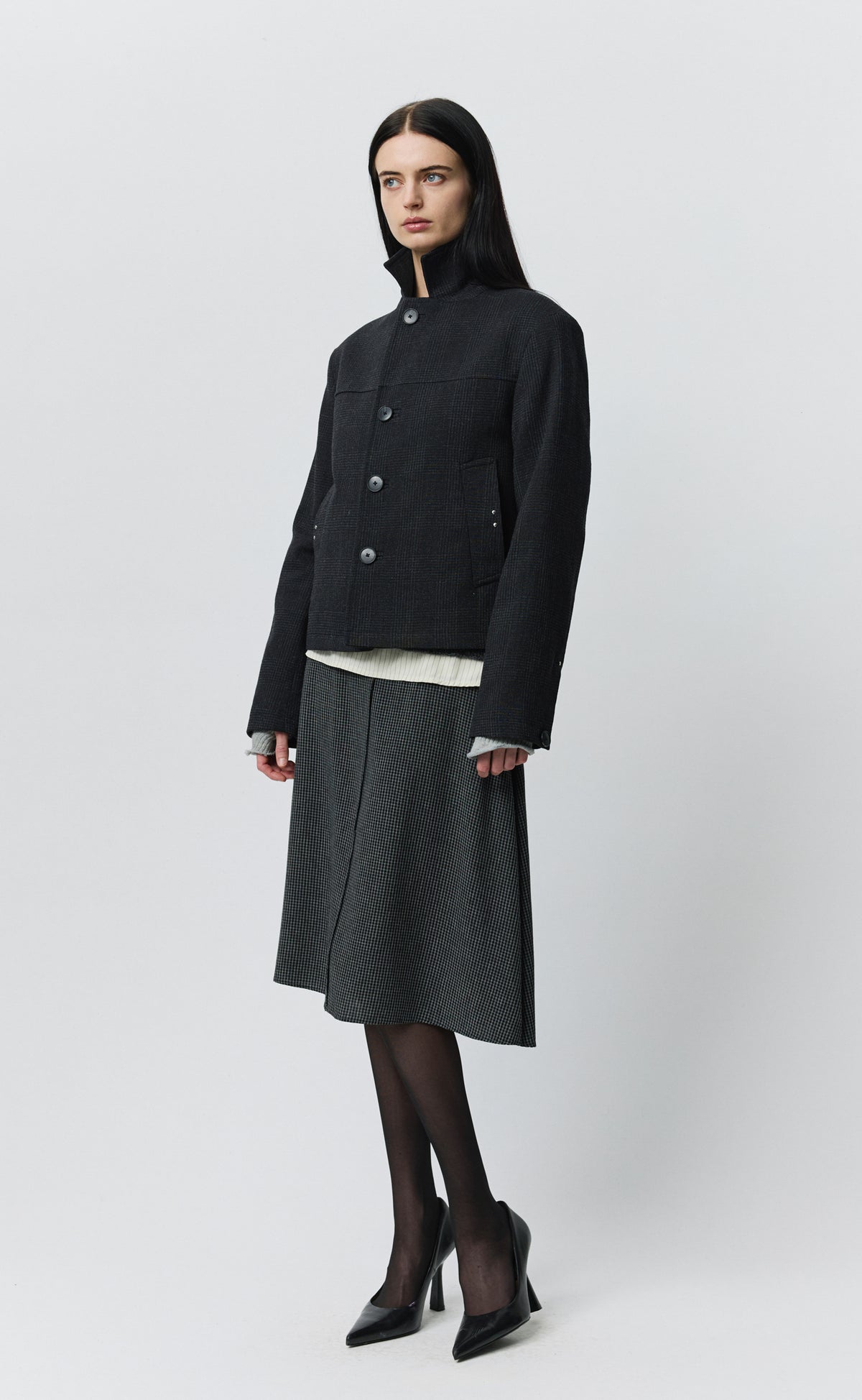 Province Jacket - Anthracite Glen Check