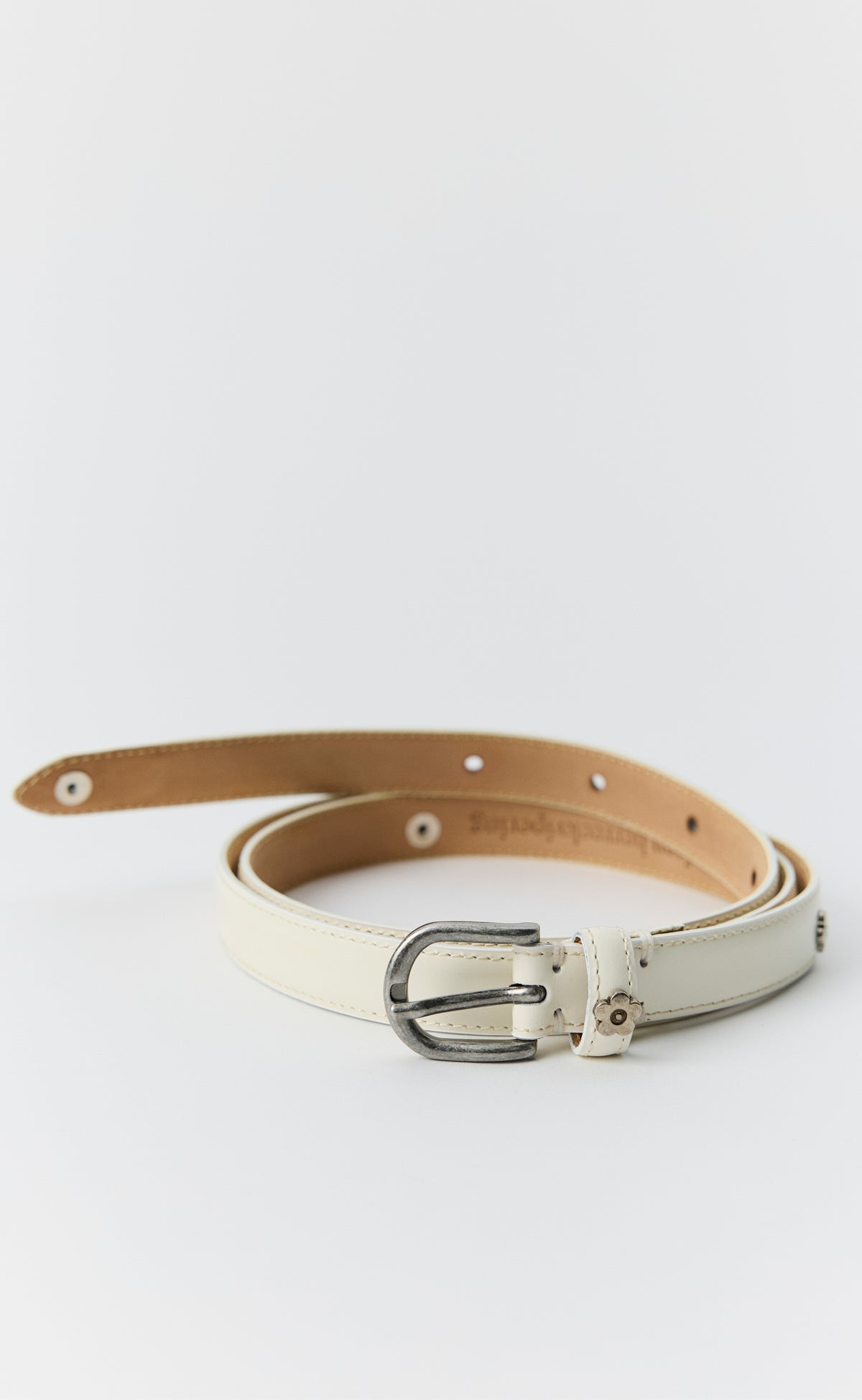 Purpose Belt - Rivet White Polido