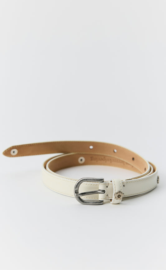 Purpose Belt - Rivet White Polido