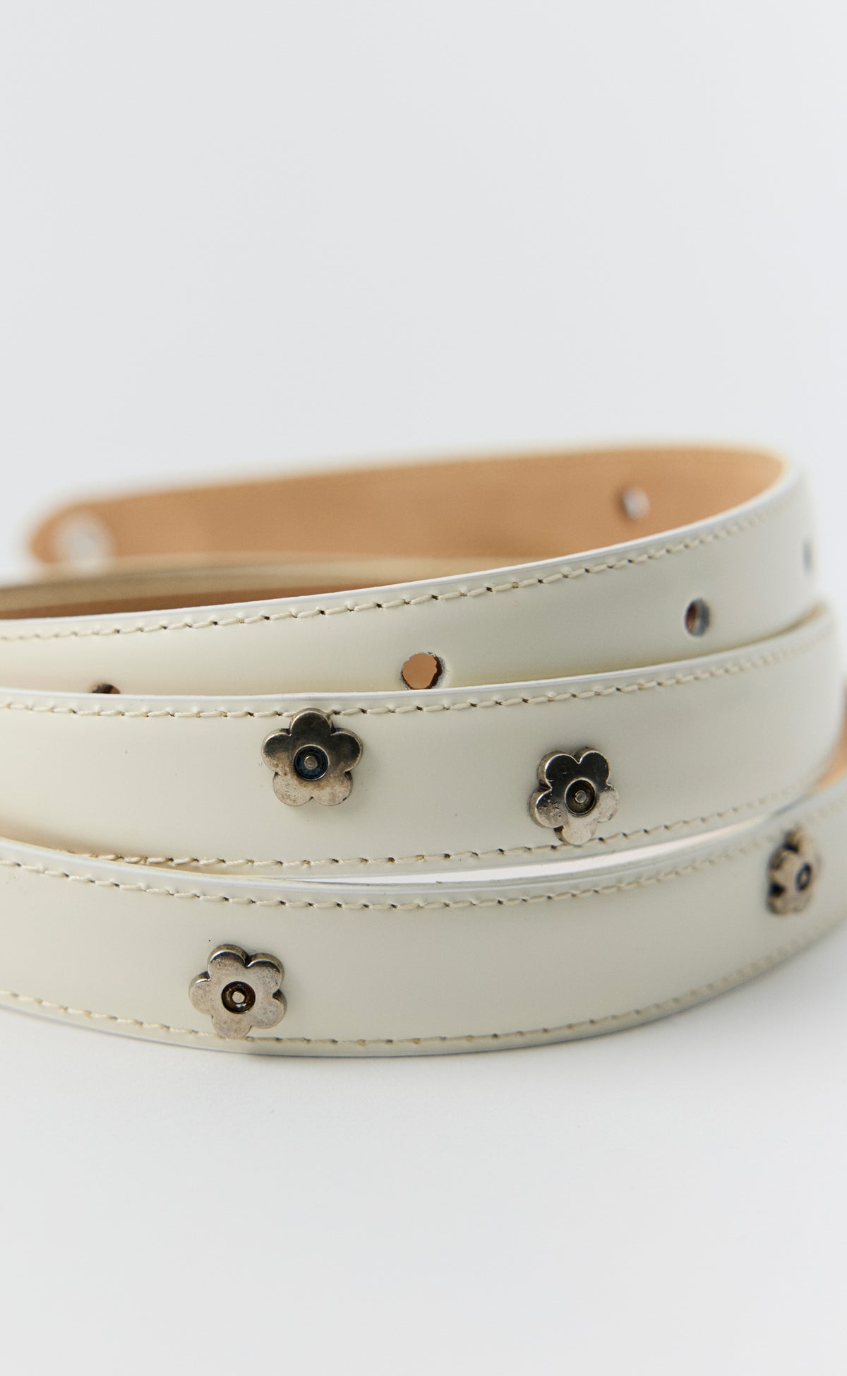 Purpose Belt - Rivet White Polido