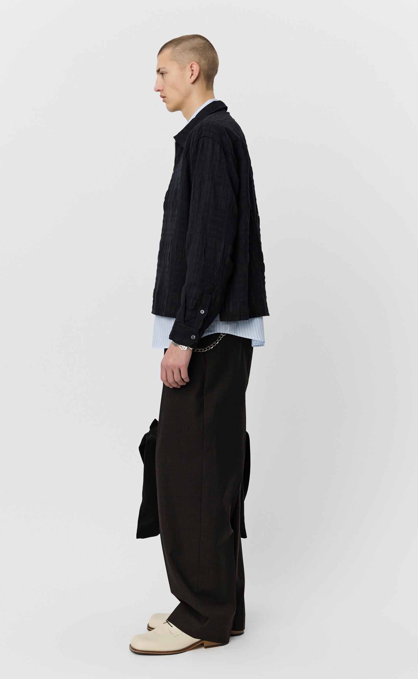 Quarter Zip Shirt - Black Structure