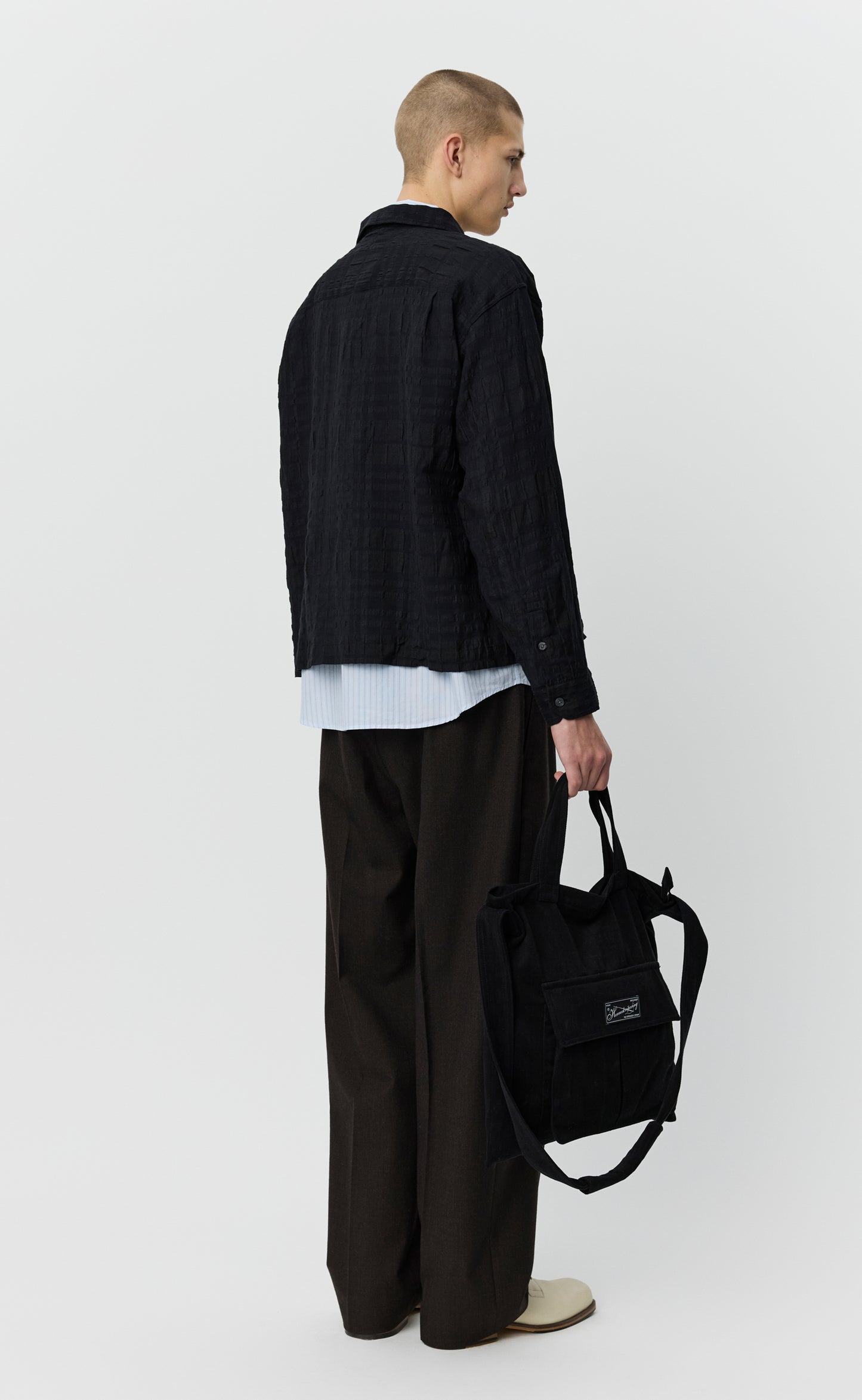 Quarter Zip Shirt - Black Structure