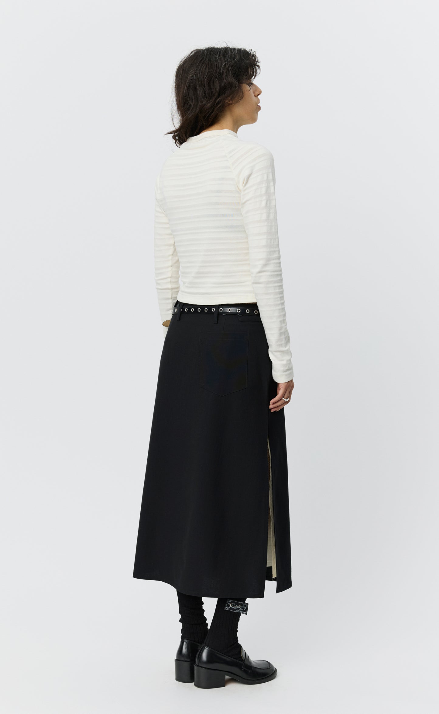 Raglan LS Tee - Off White Stripe