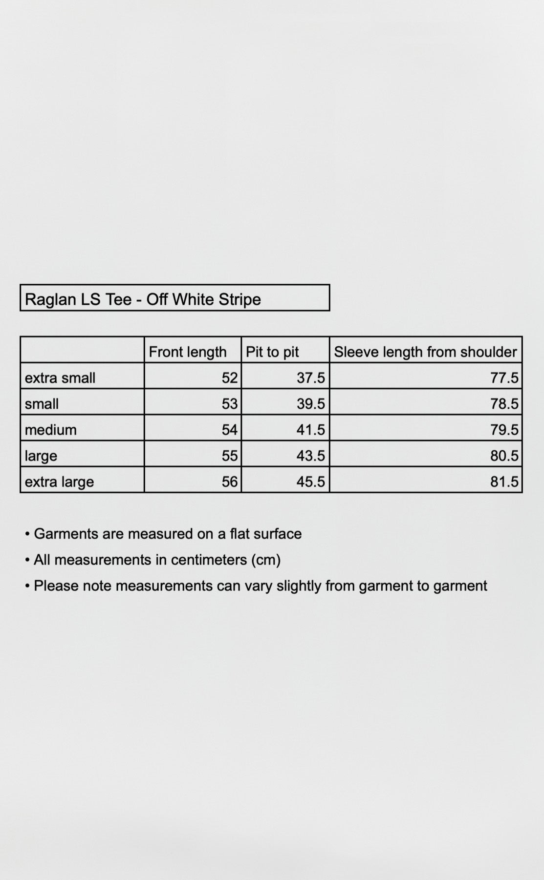 Raglan LS Tee - Off White Stripe