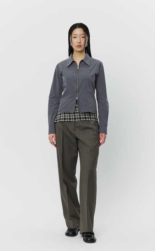 Readers Zip Shirt  - Washed Graphite