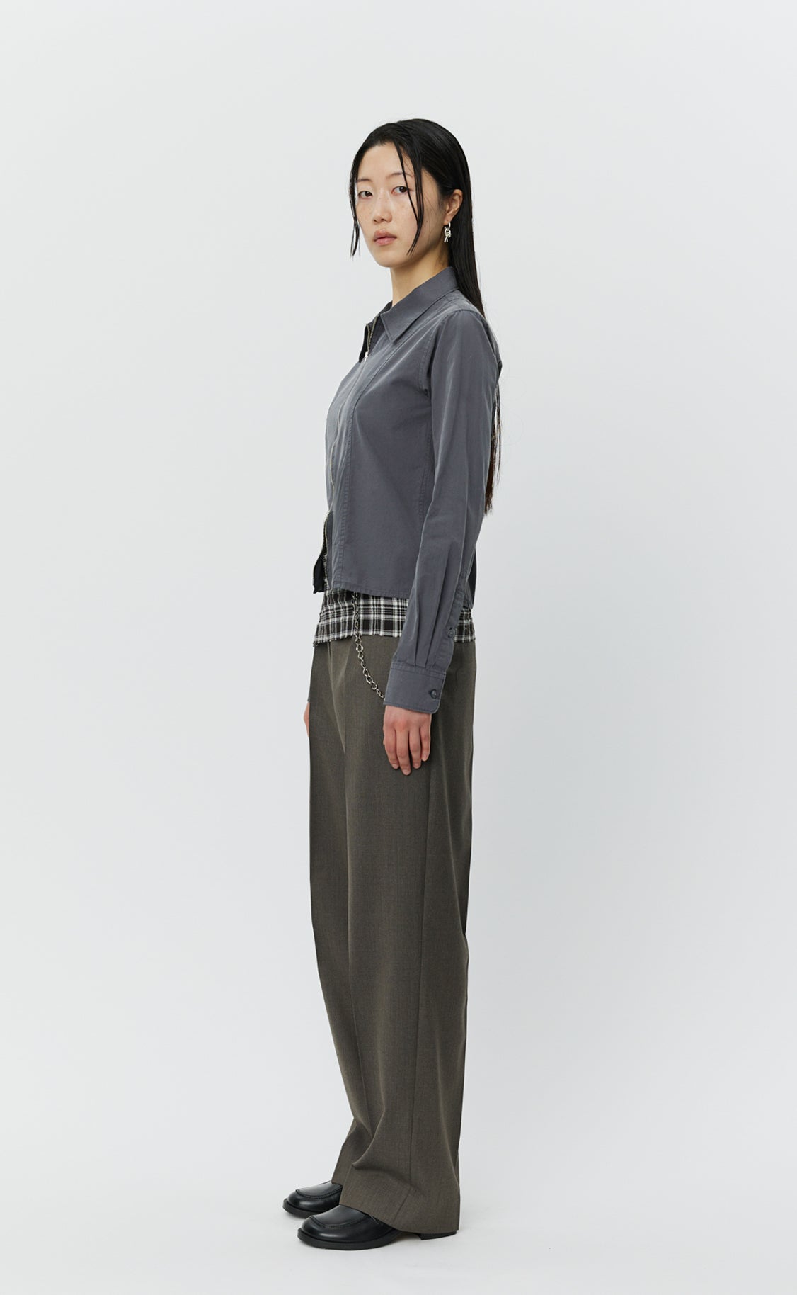 Readers Zip Shirt  - Washed Graphite