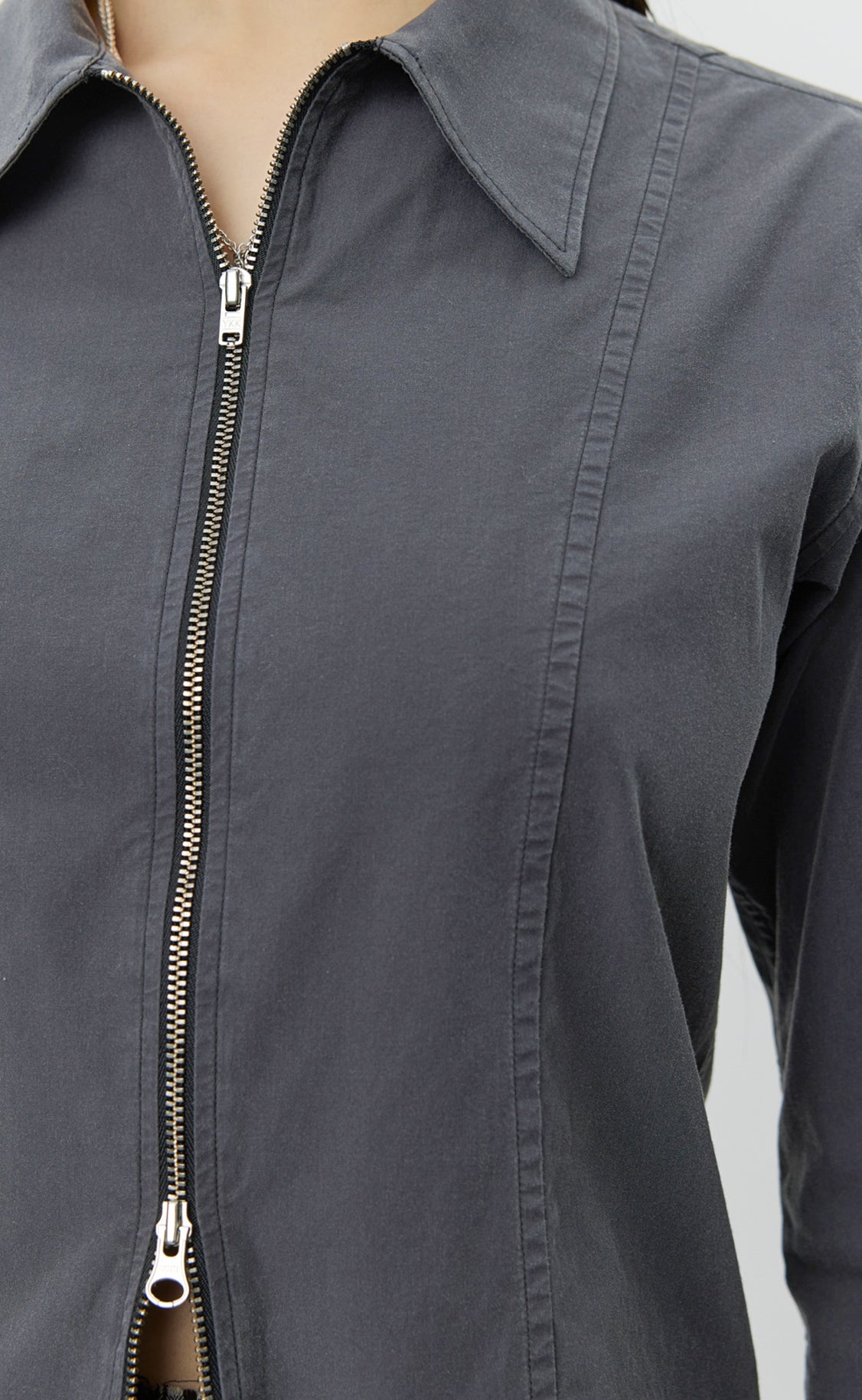 Readers Zip Shirt  - Washed Graphite