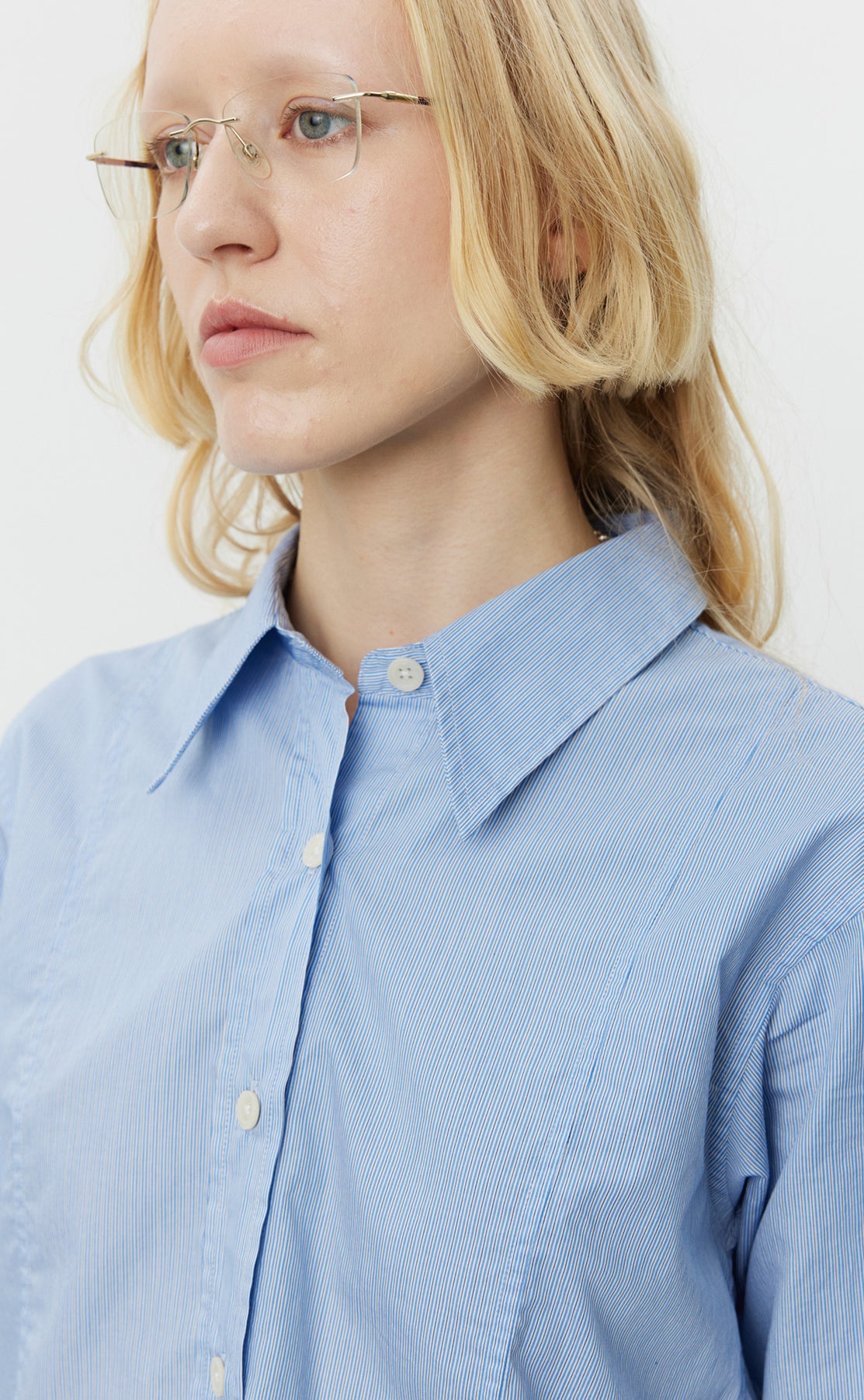 Readers Shirt - Blue Fine Stripe