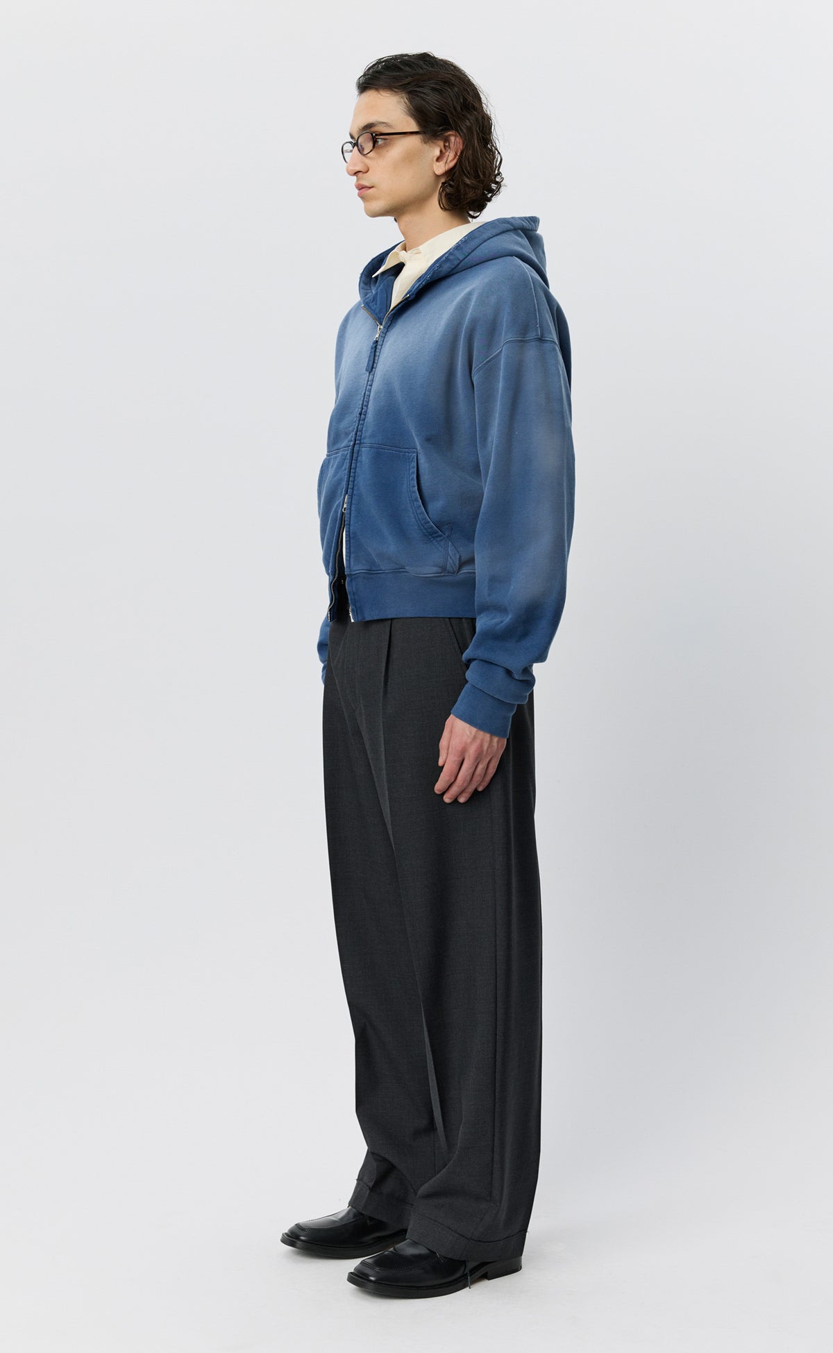 Rehearsal Zip Hoodie - Faded Navy