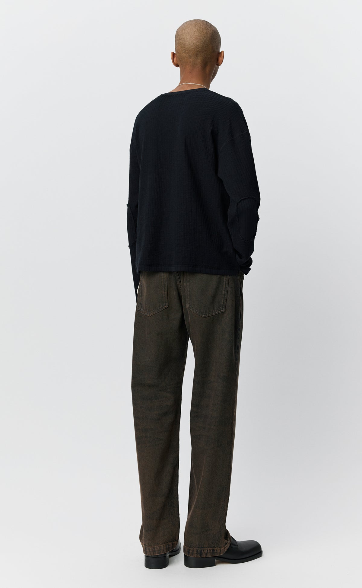 Reverse Rib Sweater - Black