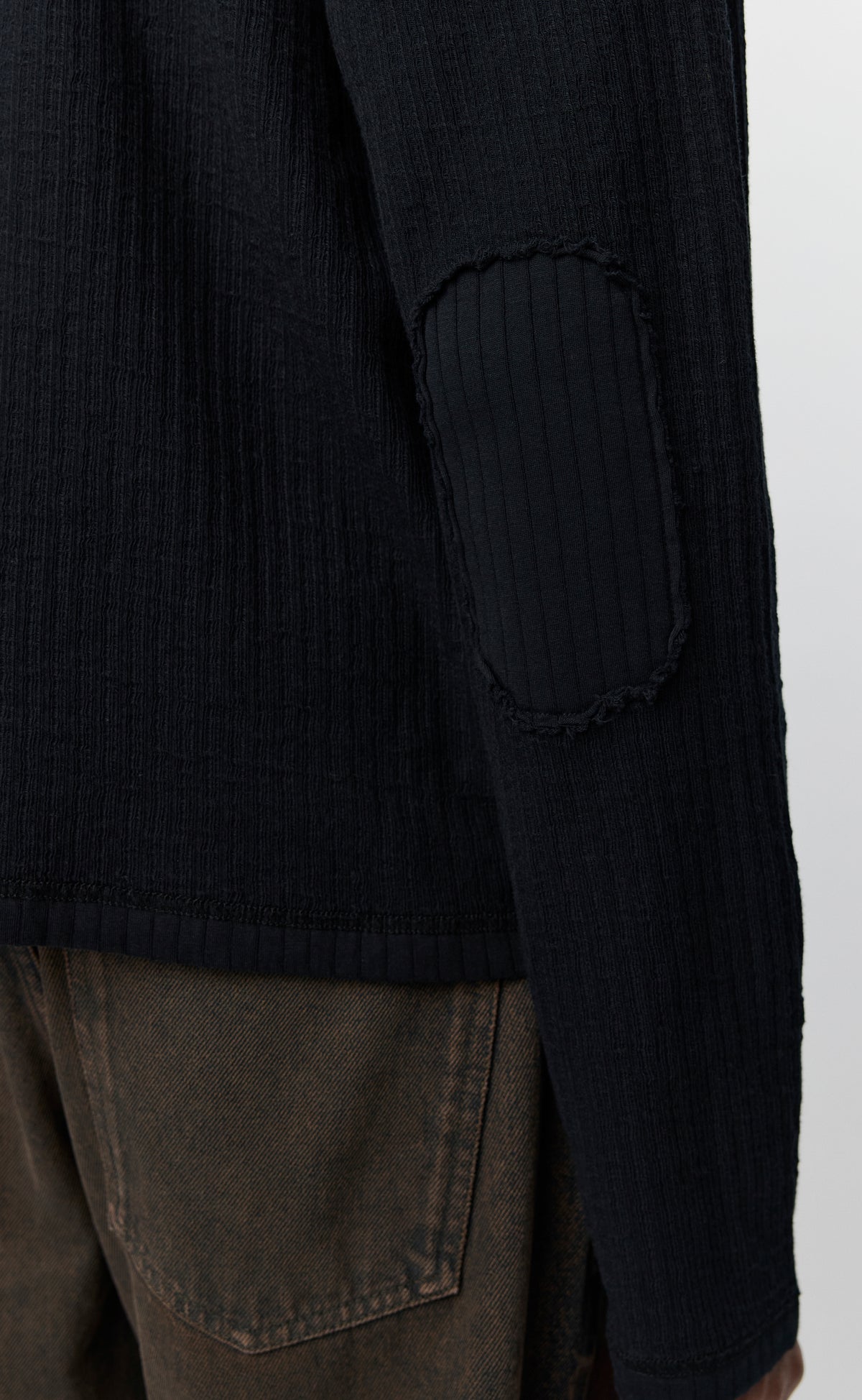 Reverse Rib Sweater - Black
