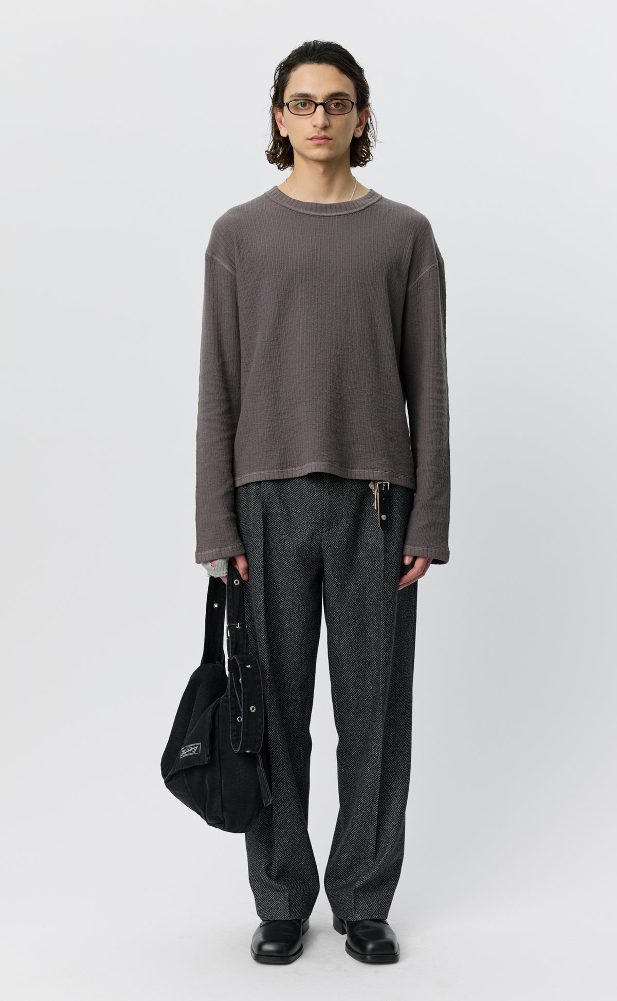 Reverse Rib Sweater - Murkey Grey