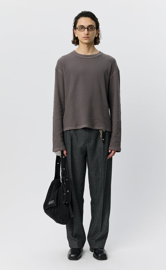 Reverse Rib Sweater - Murkey Grey