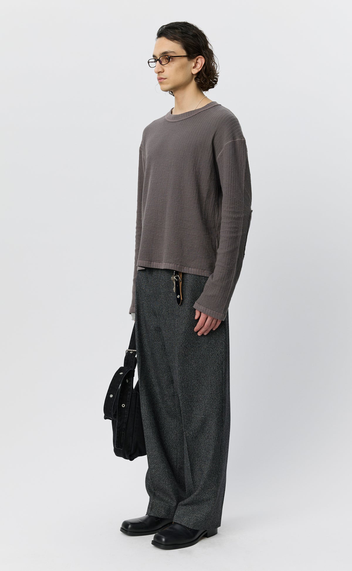 Reverse Rib Sweater - Murkey Grey