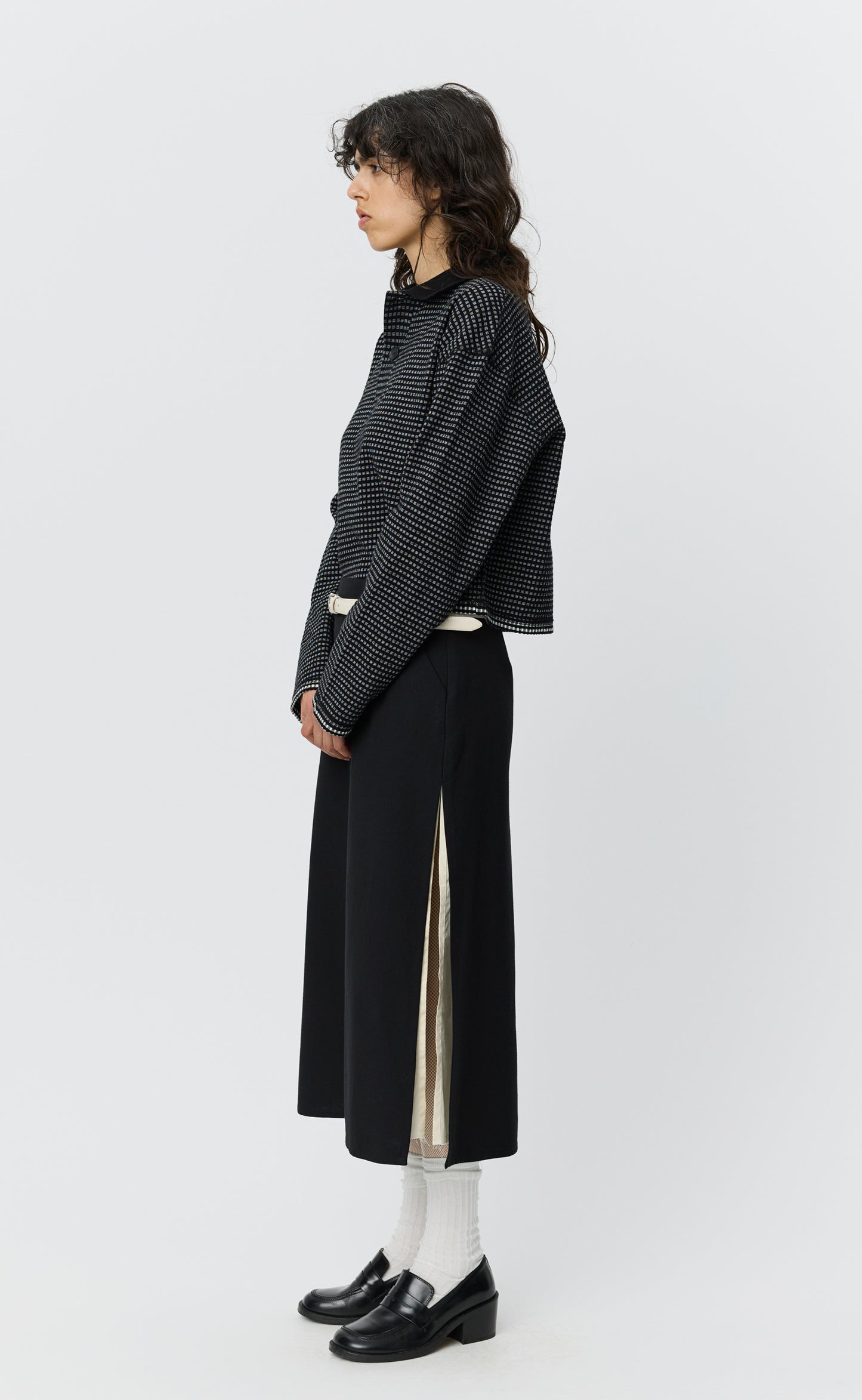 Tab Skirt - Muted Black