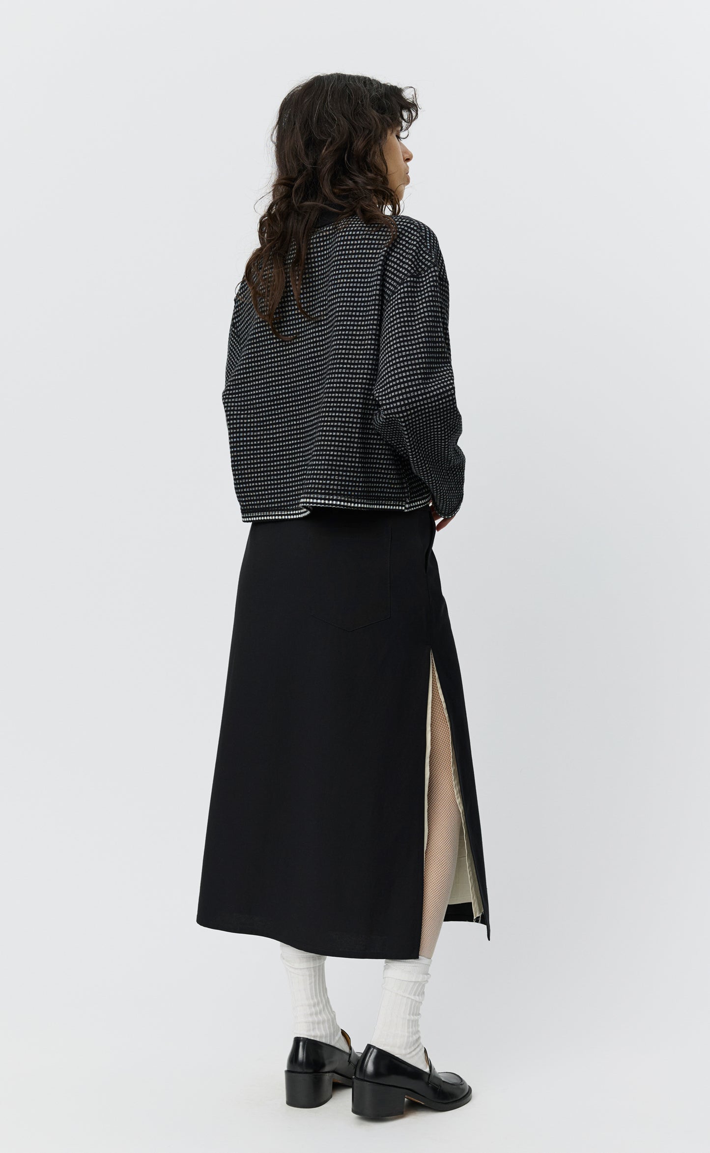 Tab Skirt - Muted Black