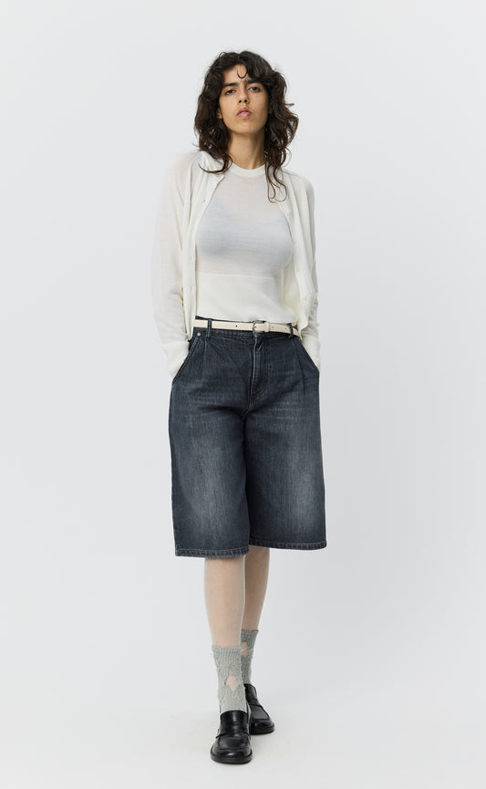 Rivet Shorts - Stonewashed Grey