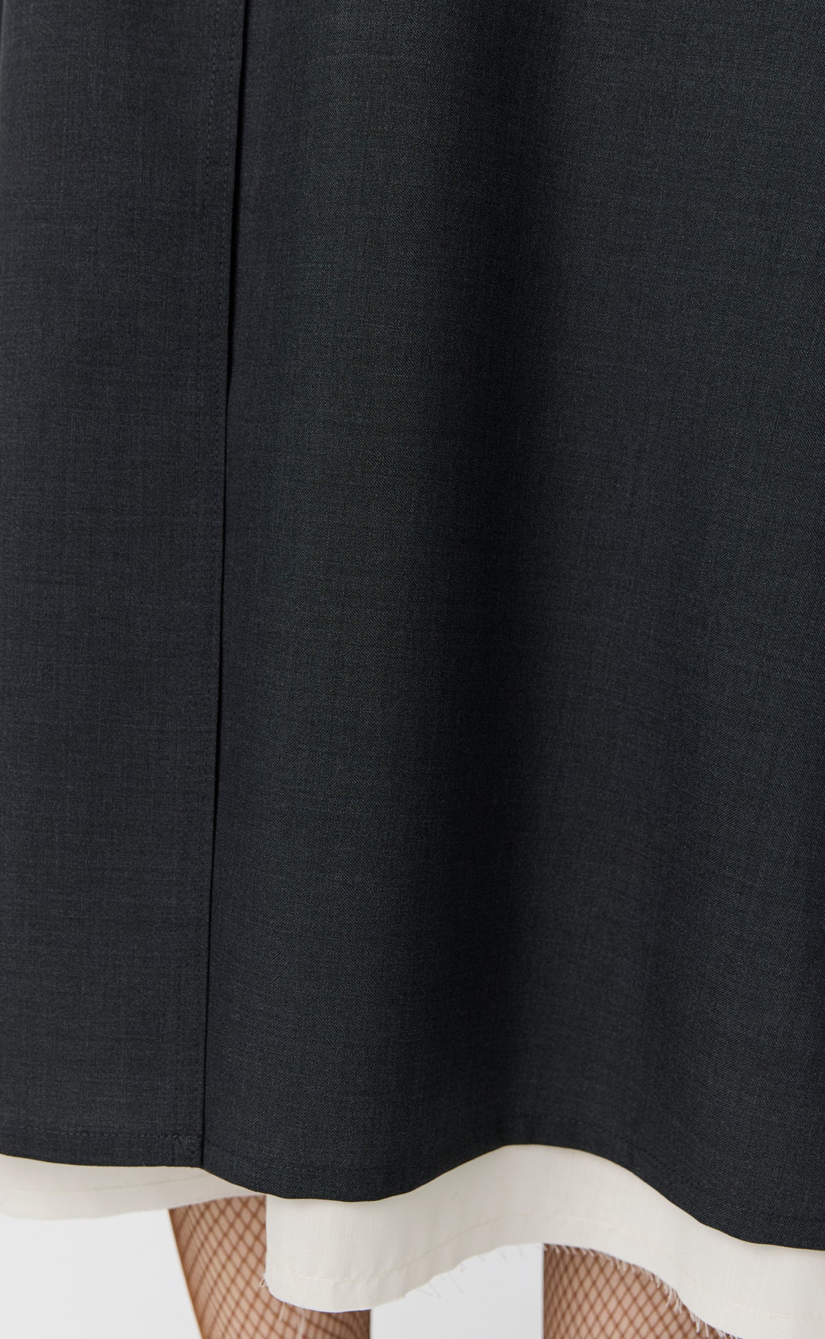 Rivet Vent Skirt - Dark Grey Dry Wool