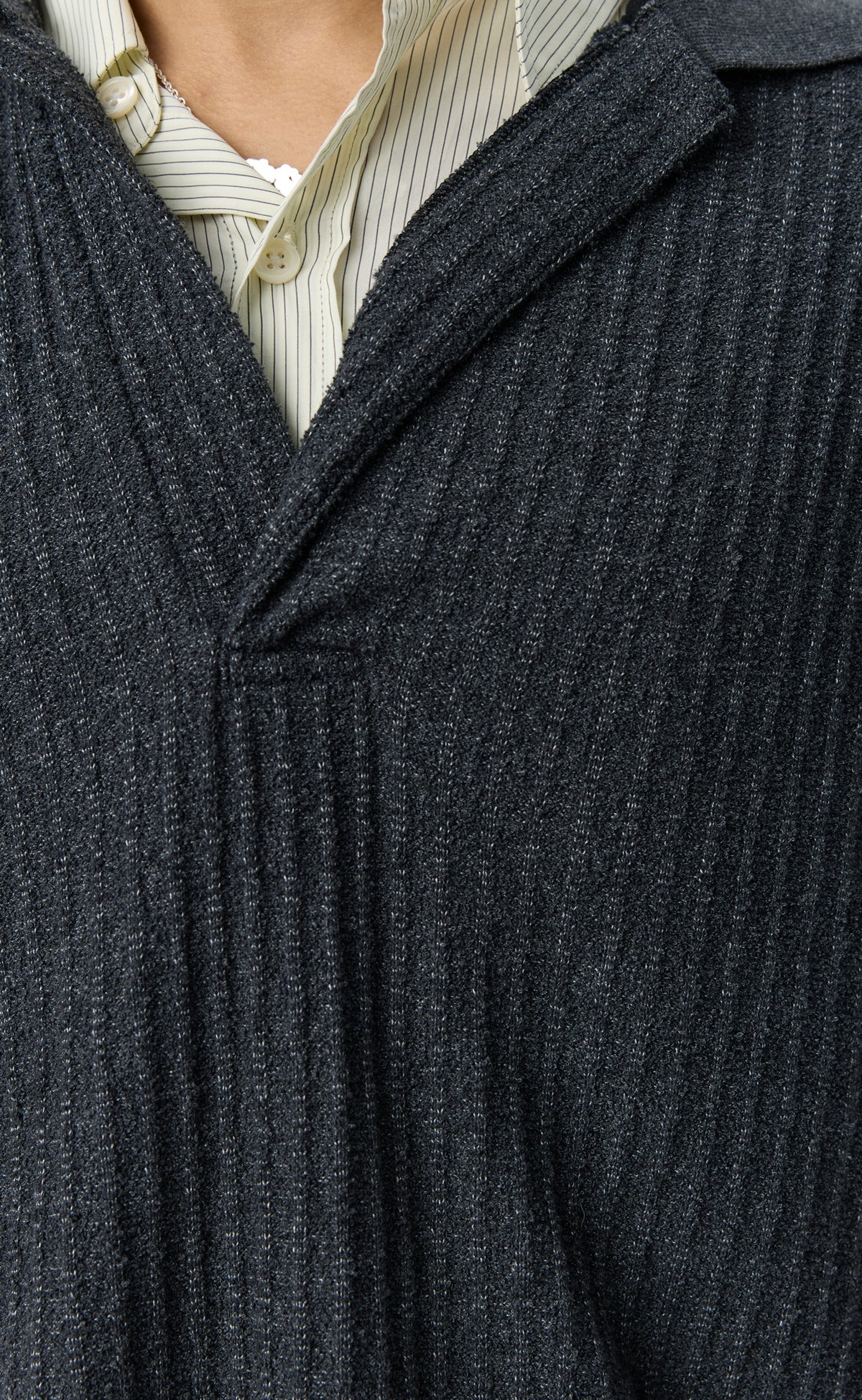 Rolodex Polo - Grey Bouclé Rib