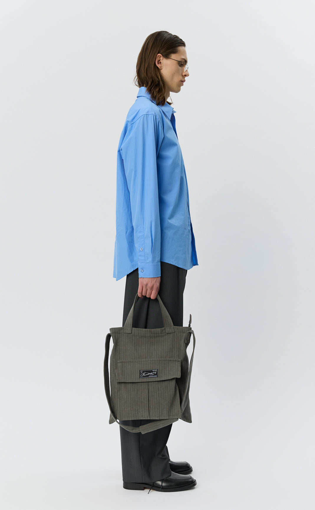Routine Shoulder Bag - Grey Brushed Twill
