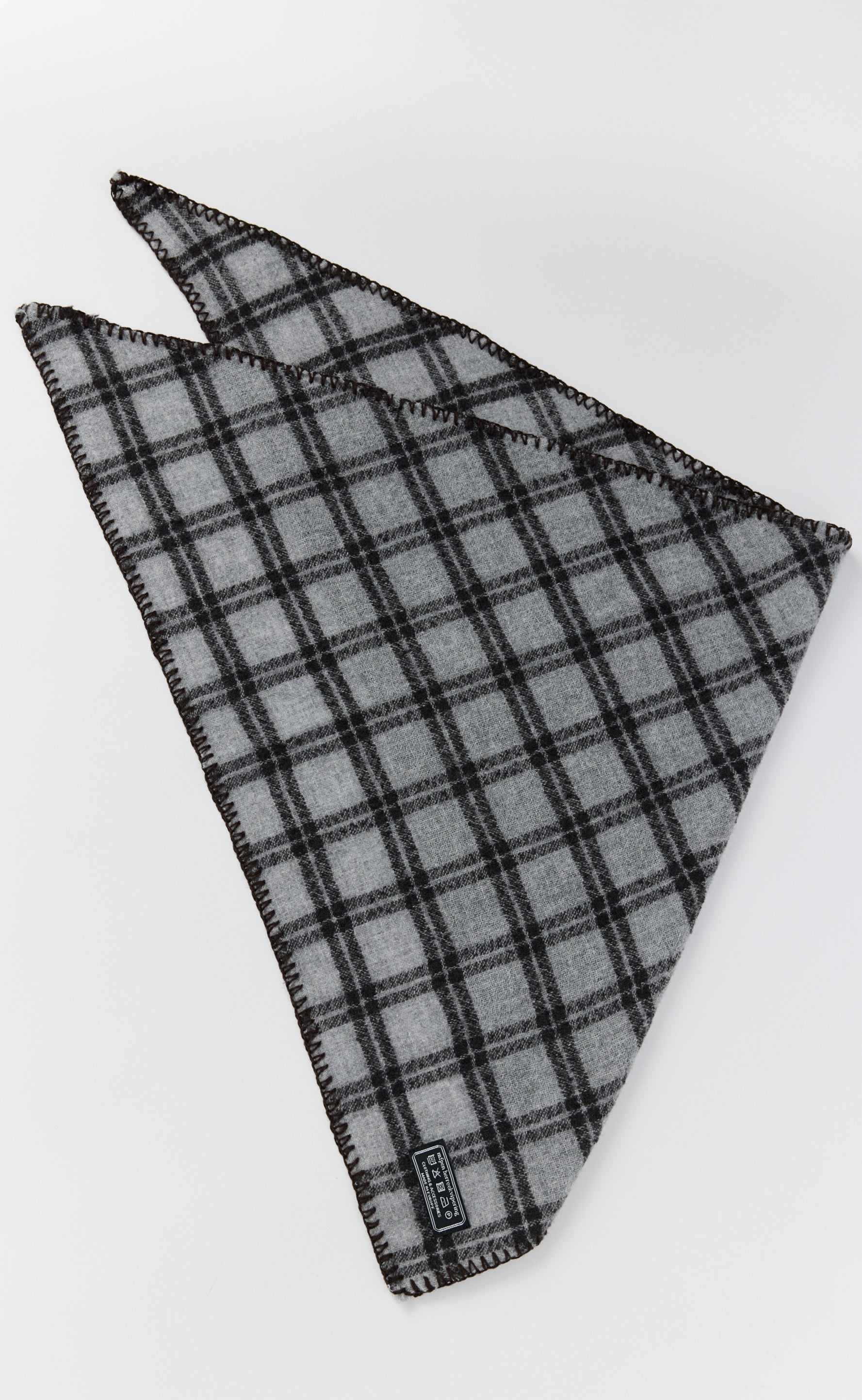 Triangle Scarf - Ash Brown Check – mfpen