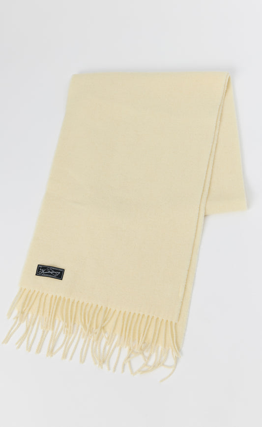 Facade Fringe Scarf - Plain Ivory