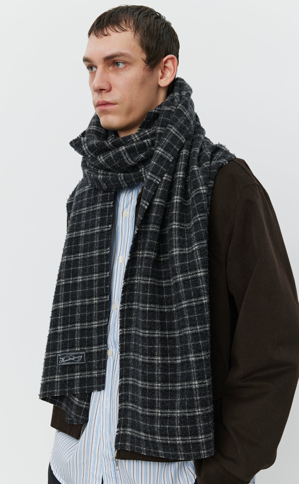 【MFPEN herreekvipering】WOOL SCARF / BLUE mfpen Blue Wool Scarf mfpen