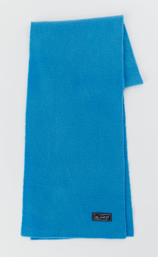 Wool Scarf - Bright Blue Fuzz