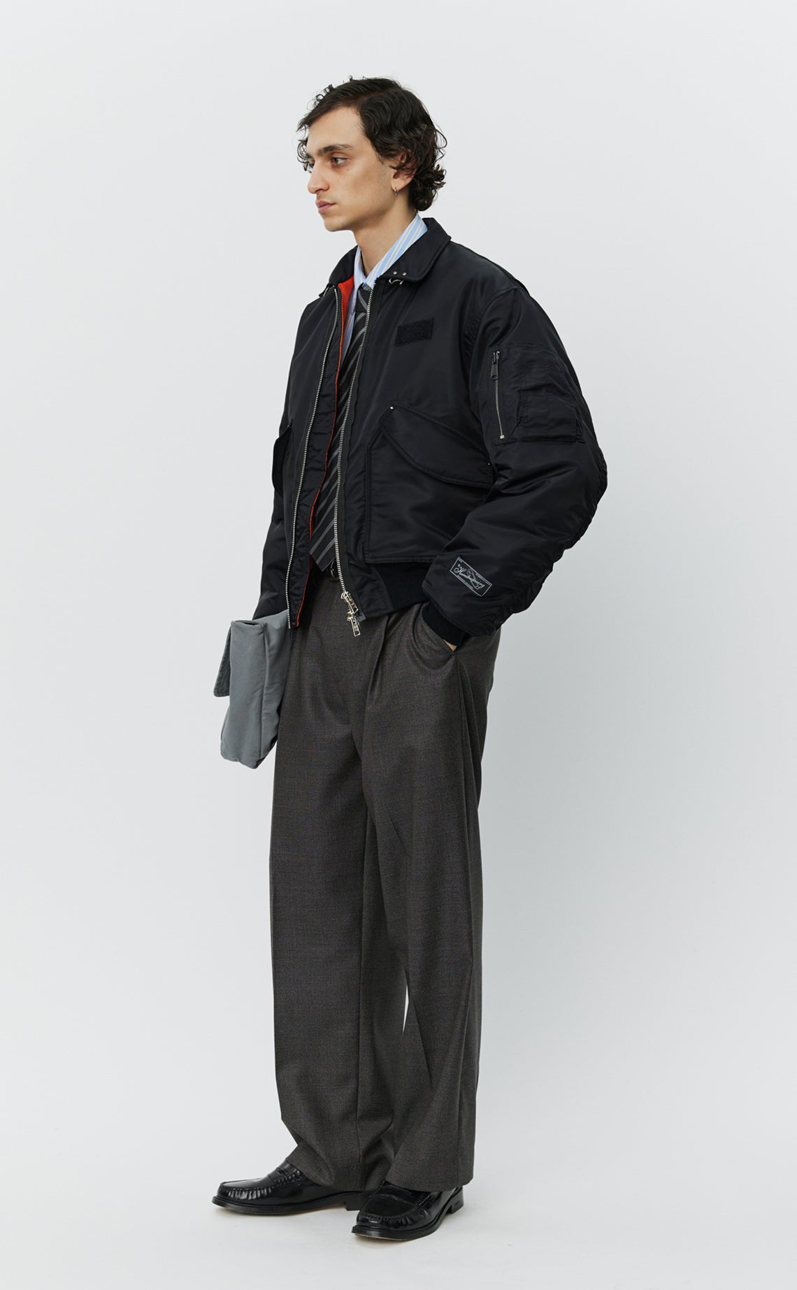 Schott CWU Bomber - Black Recycled Nylon