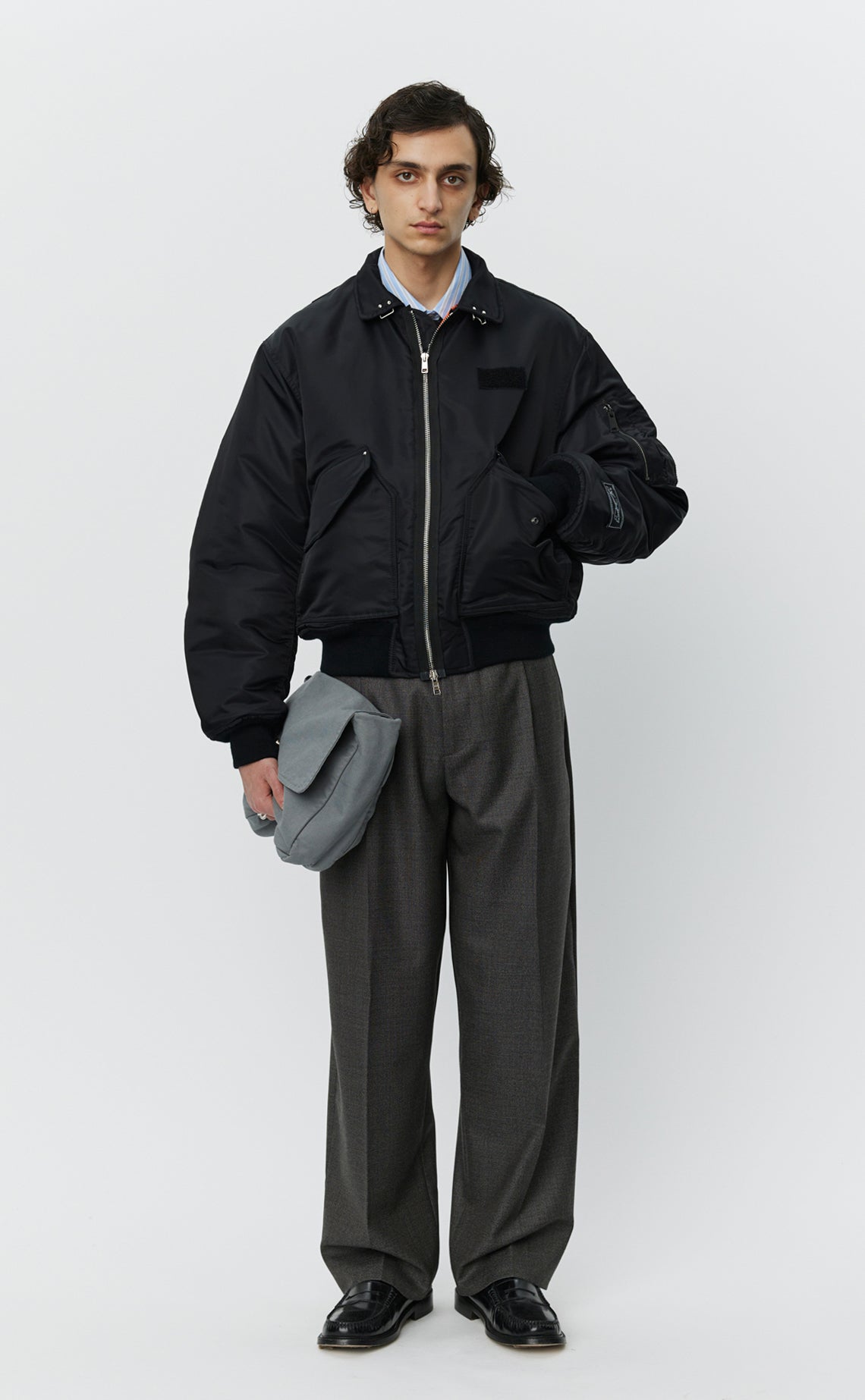 Schott CWU Bomber - Black Recycled Nylon