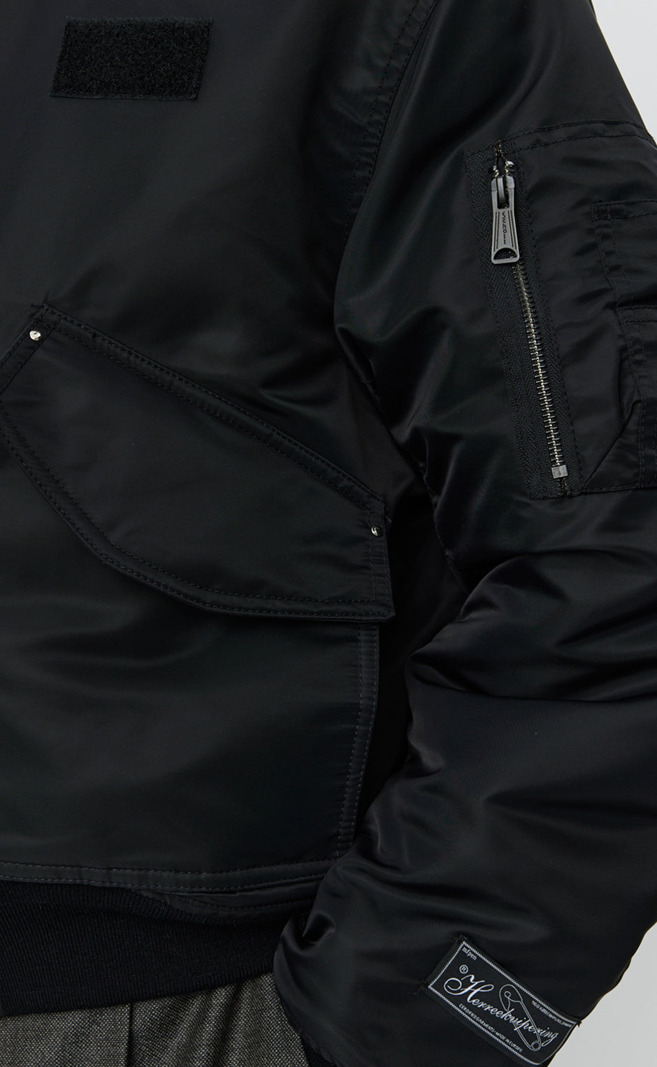 Schott CWU Bomber - Black Recycled Nylon – mfpen