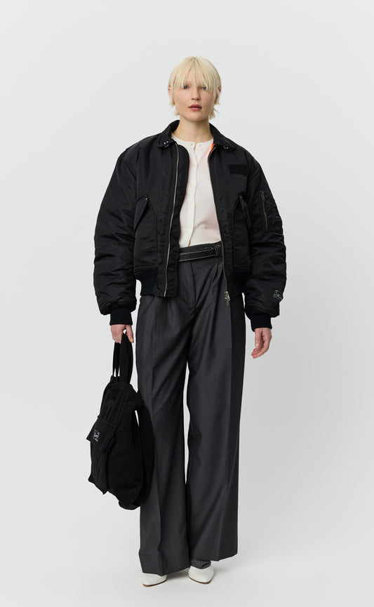 Schott CWU Bomber - Black Recycled Nylon