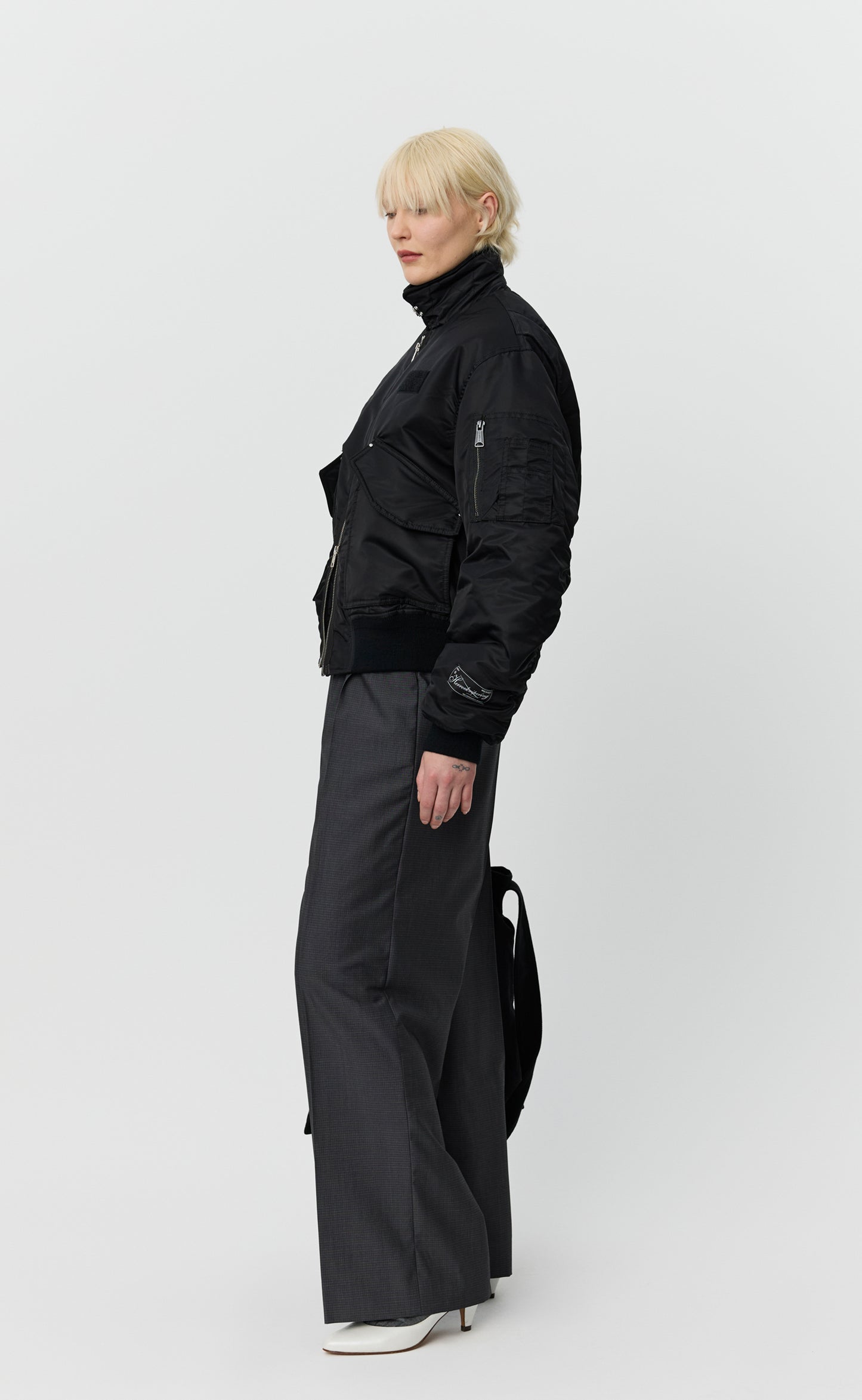 Schott CWU Bomber - Black Recycled Nylon