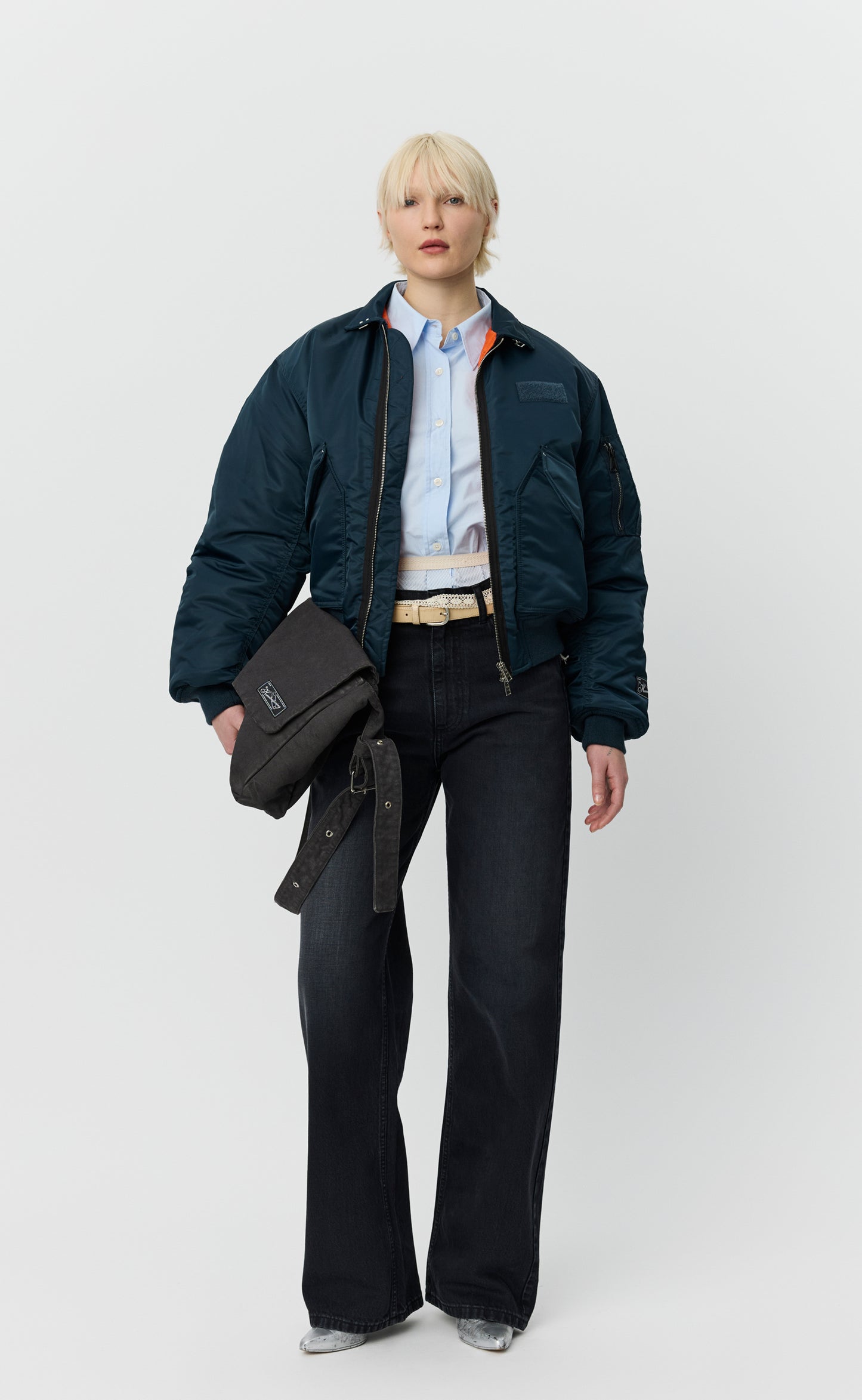 Schott CWU Bomber - Navy Recycled Nylon