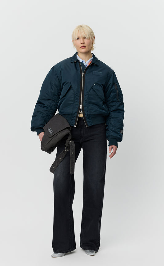 Schott CWU Bomber - Navy Recycled Nylon