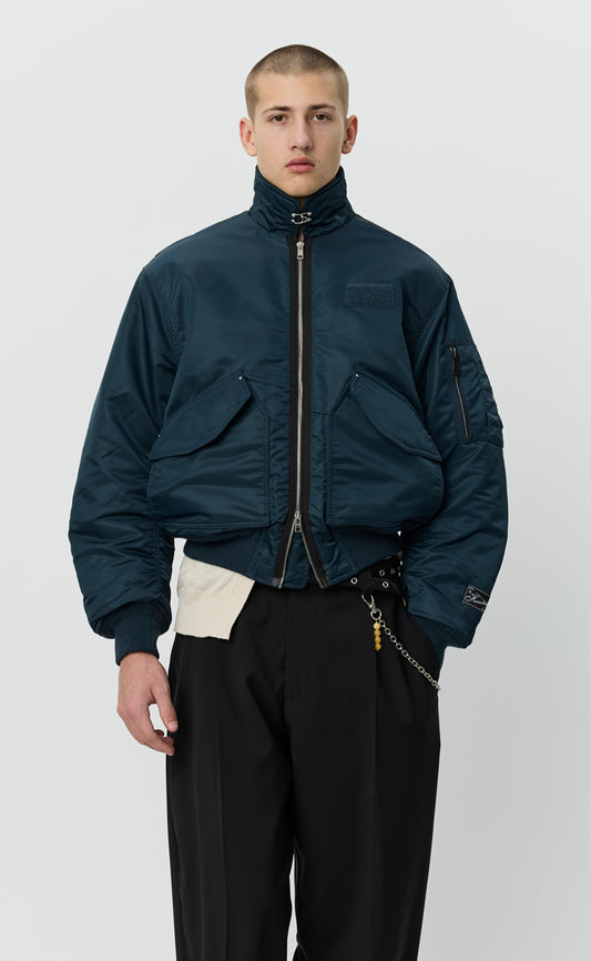 Schott CWU Bomber - Navy Recycled Nylon