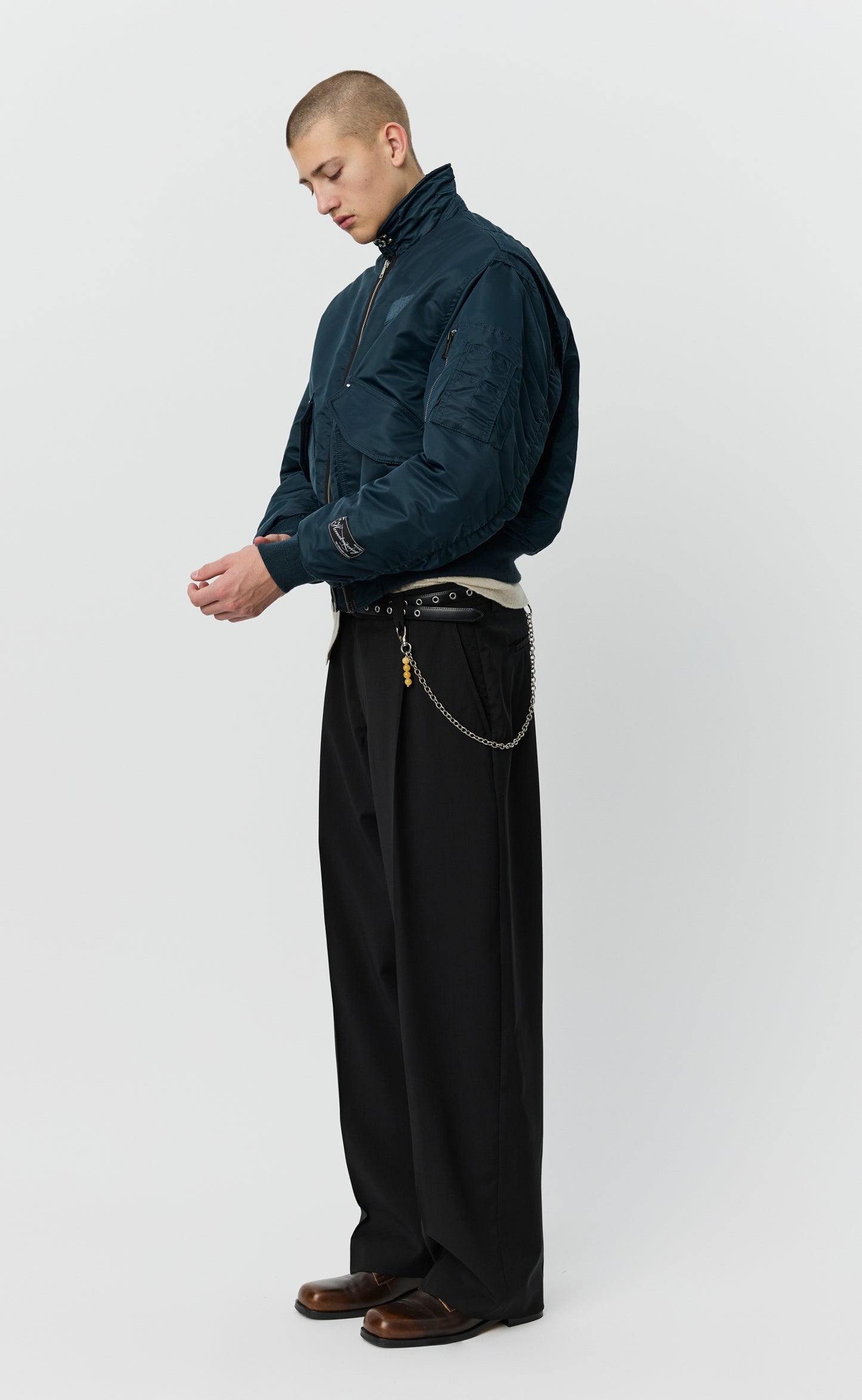 Schott CWU Bomber - Navy Recycled Nylon