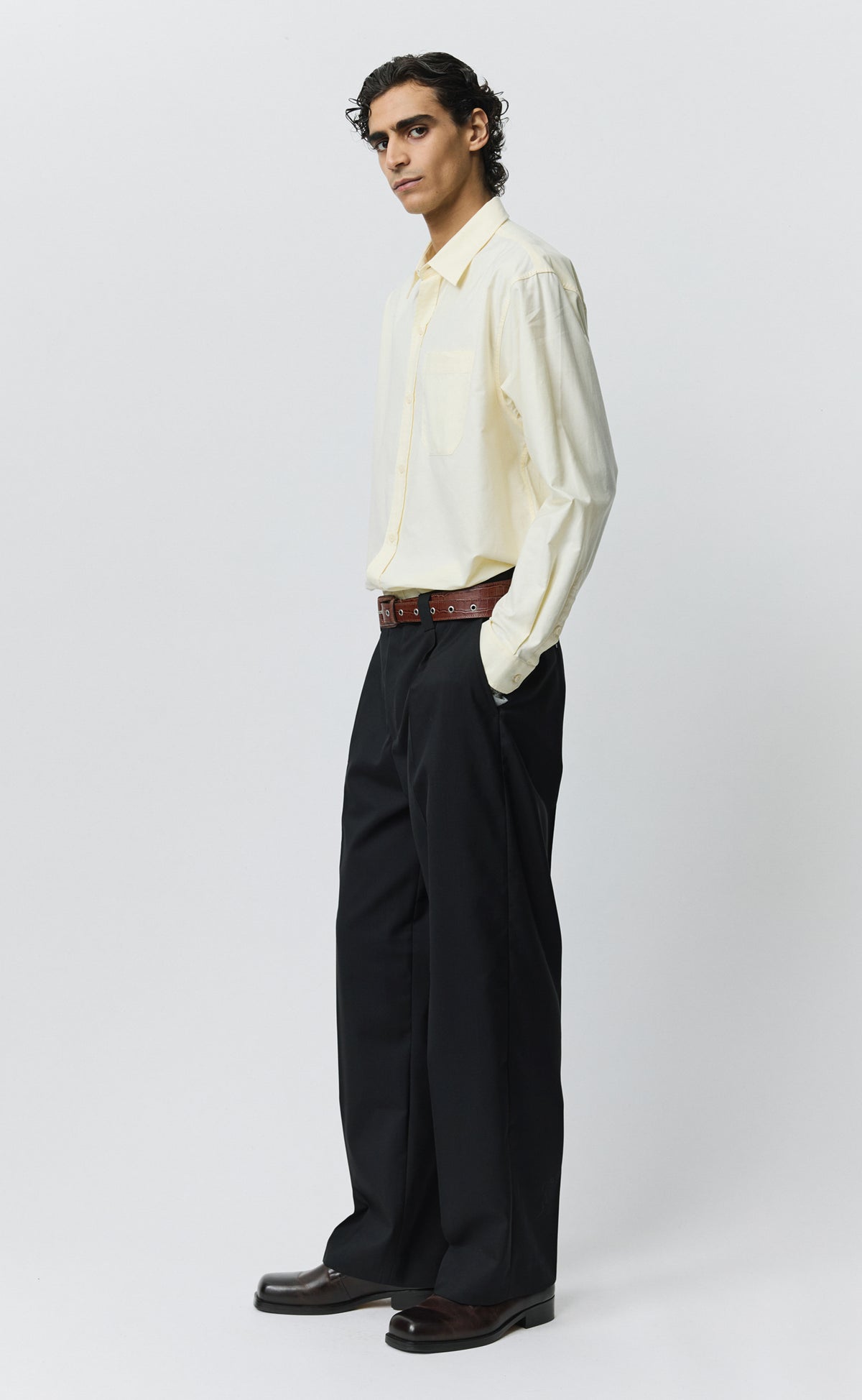 Service Trousers - Black Dry Wool