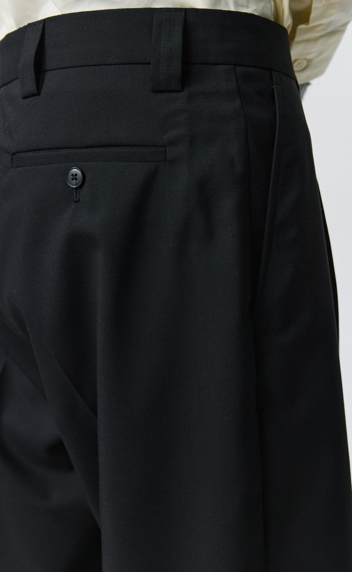 Service Trousers - Black Dry Wool