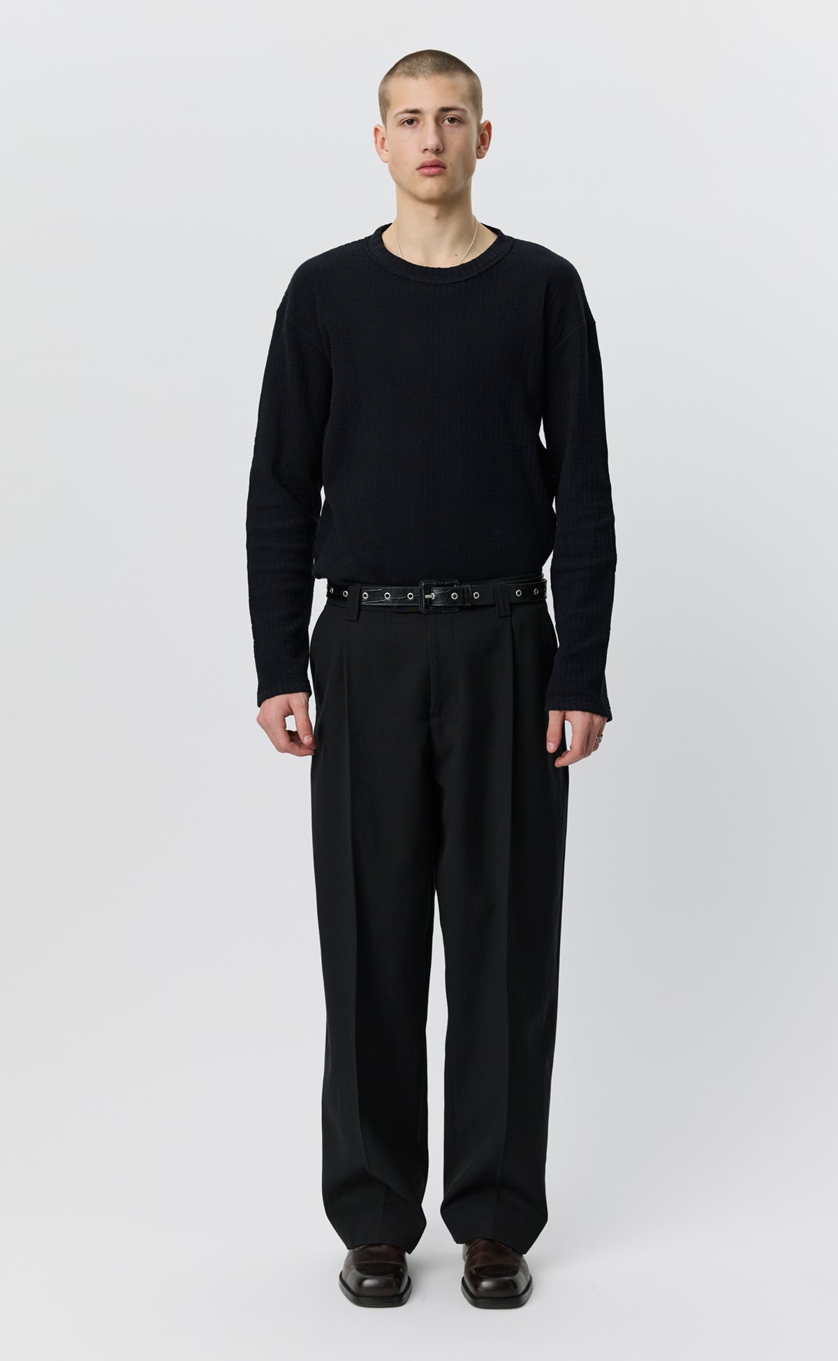 Service Trousers - Muted Black Cotton