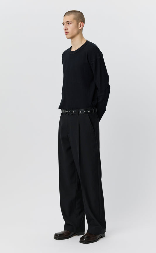 Service Trousers - Muted Black Cotton
