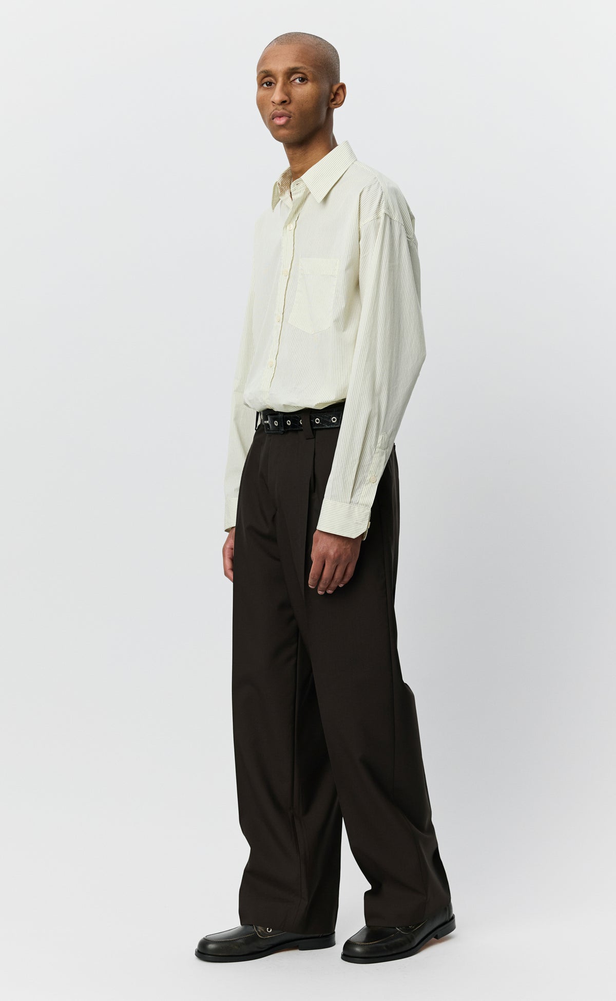 Service Trousers - Dark Brown Dry Wool