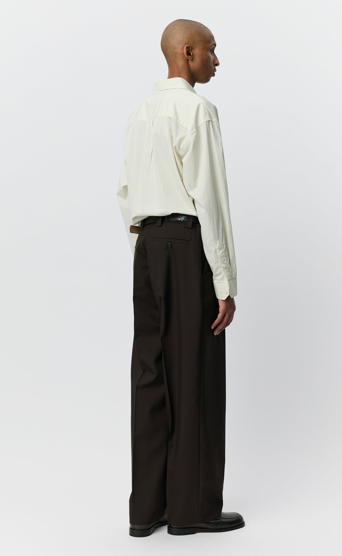 Service Trousers - Dark Brown Dry Wool