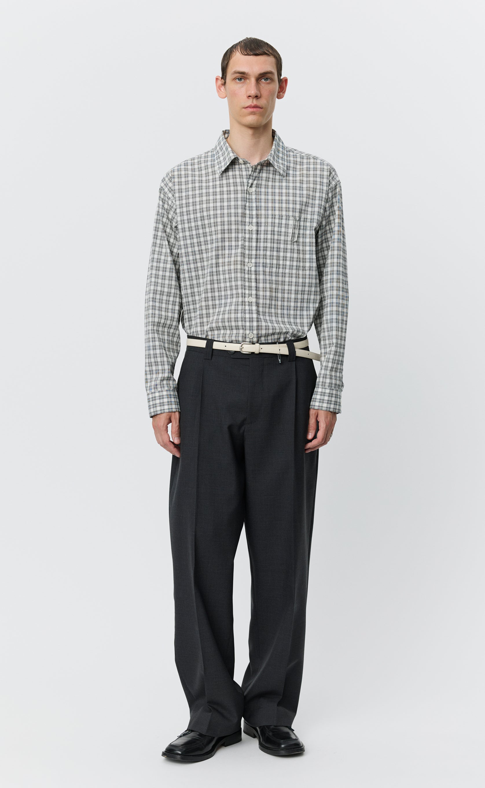 【Mfpen】SERVICE TROUSERS solidgreywool s Service Trousers - Dark Grey Tropical Wool – mfpen