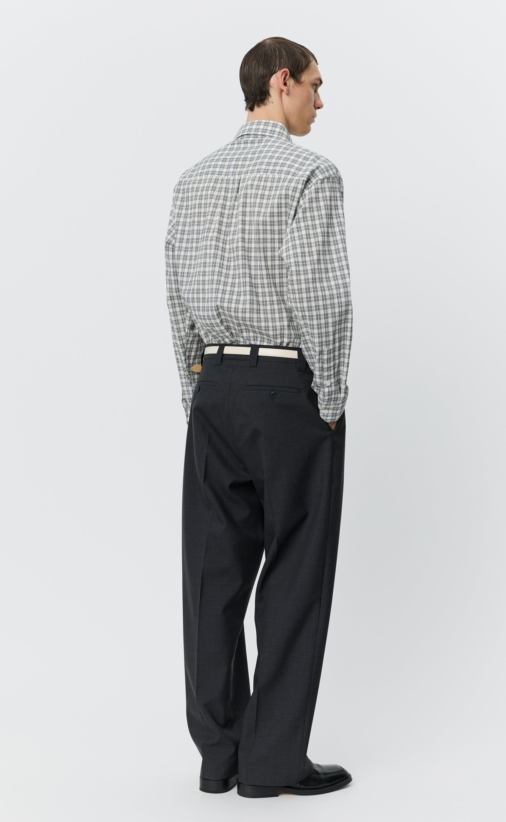 【Mfpen】SERVICE TROUSERS solidgreywool s Service Trouser in Warm Grey Twist Wool