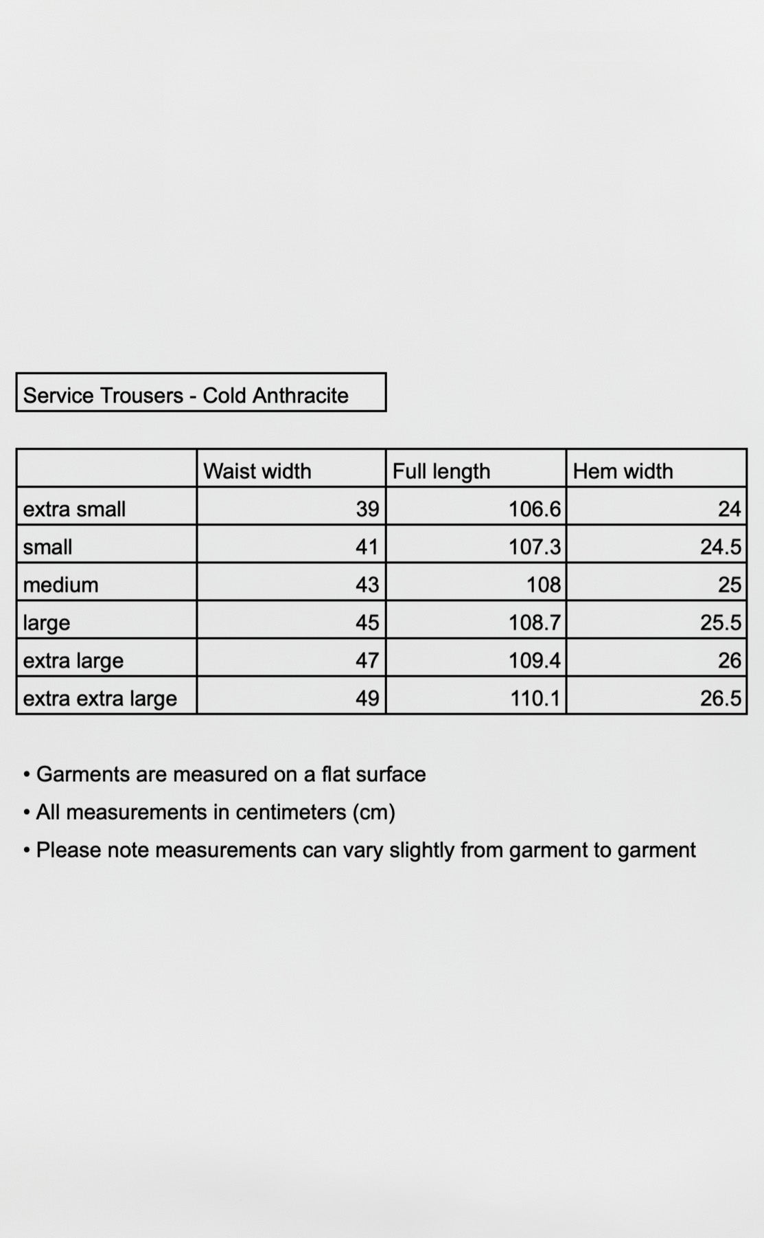 Service Trousers - Cold Anthracite