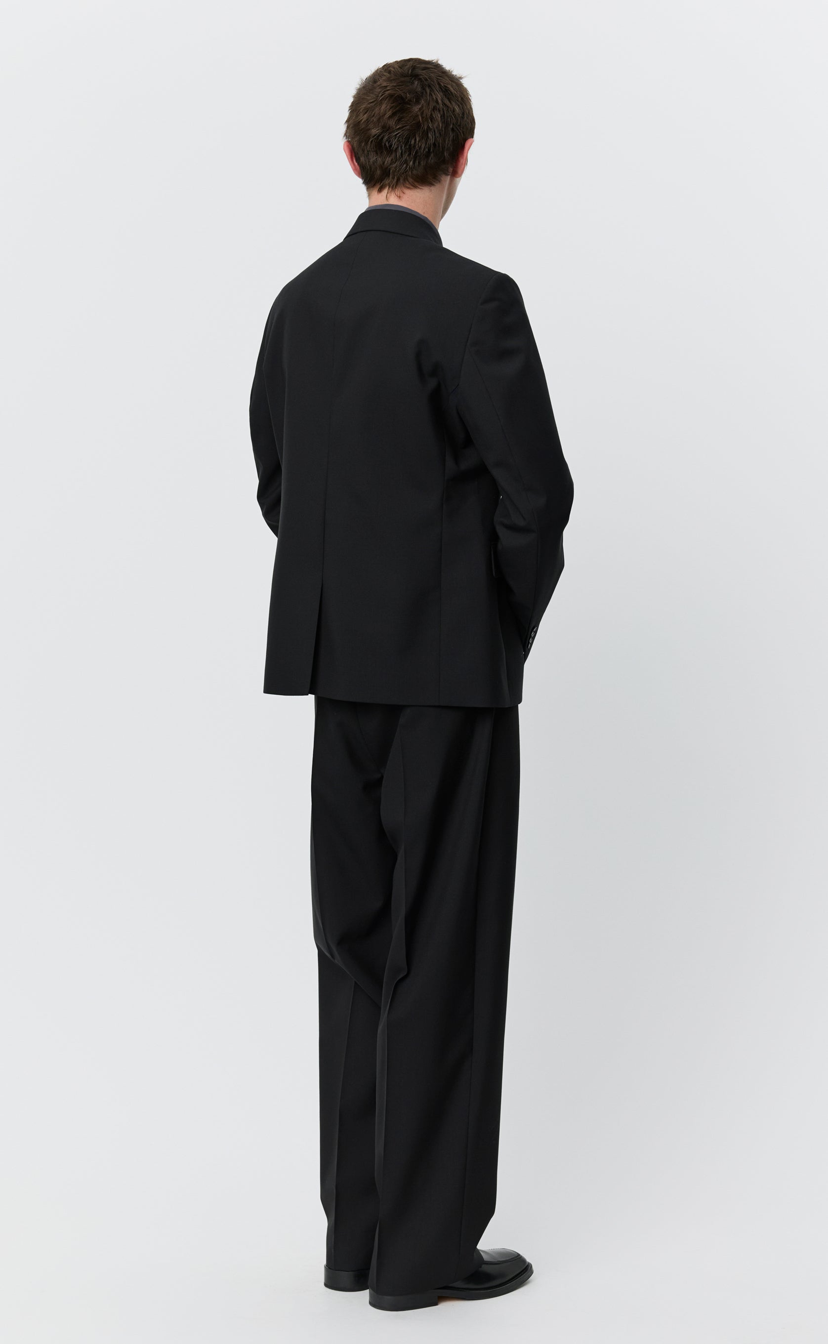 Single Breasted Blazer - Black Tropical Wool – mfpen