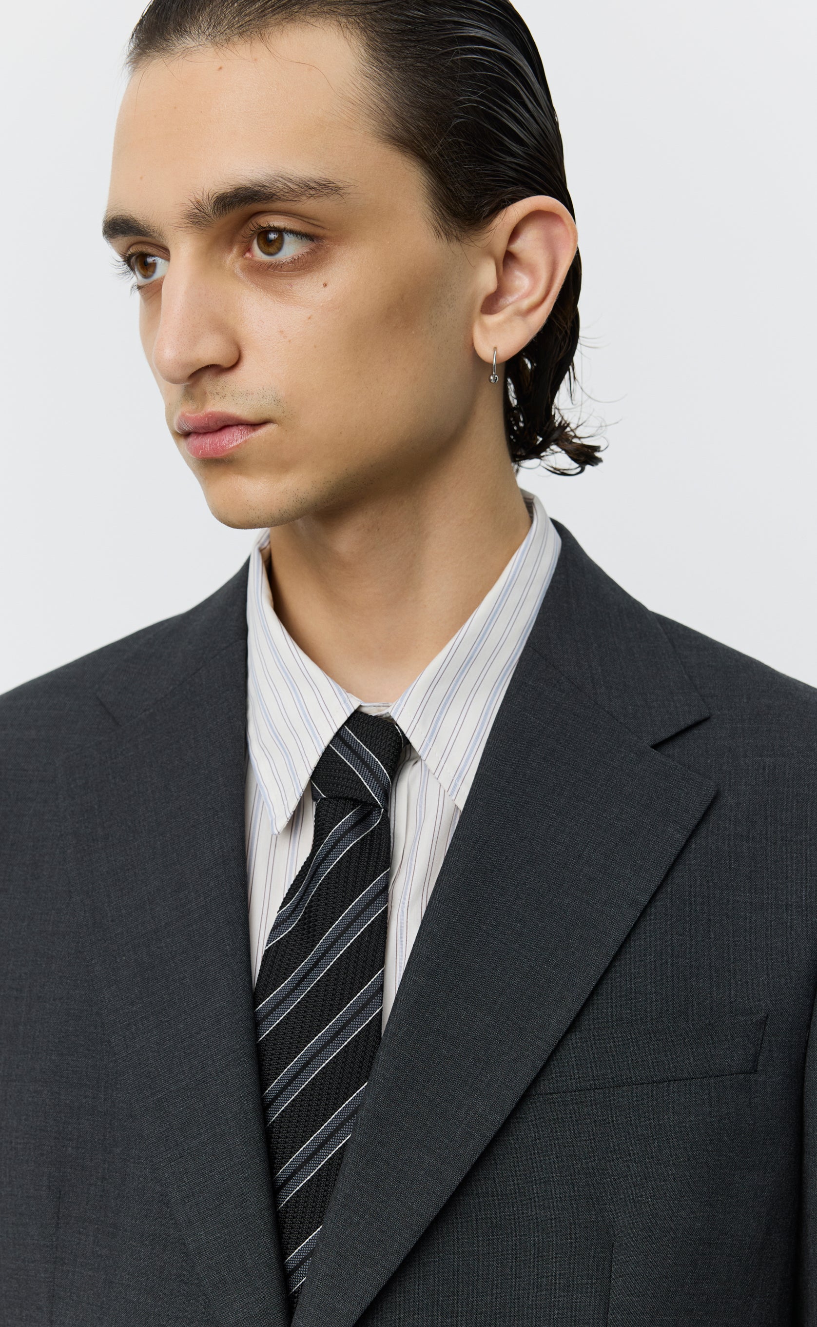 Single Breasted Blazer - Dark Grey Tropical Wool – mfpen