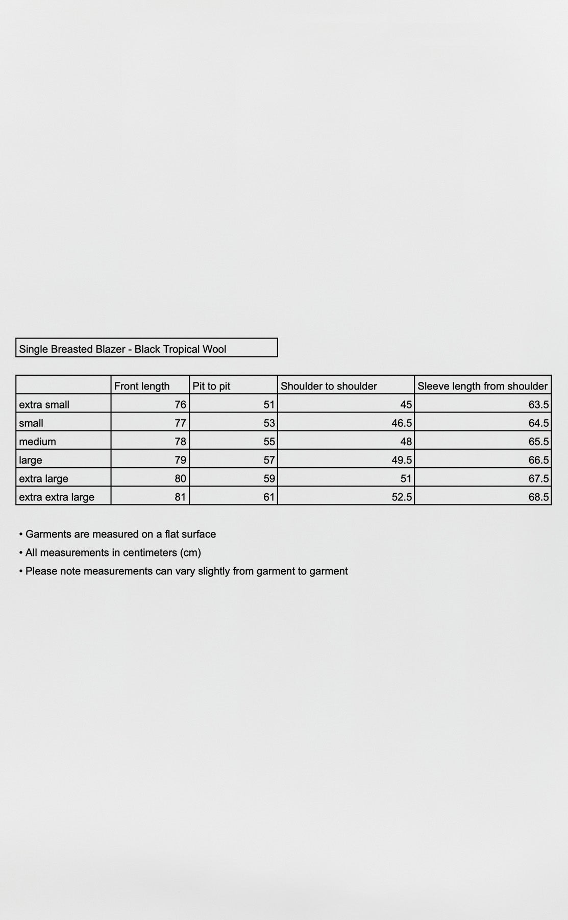 Single Breasted Blazer - Black Tropical Wool